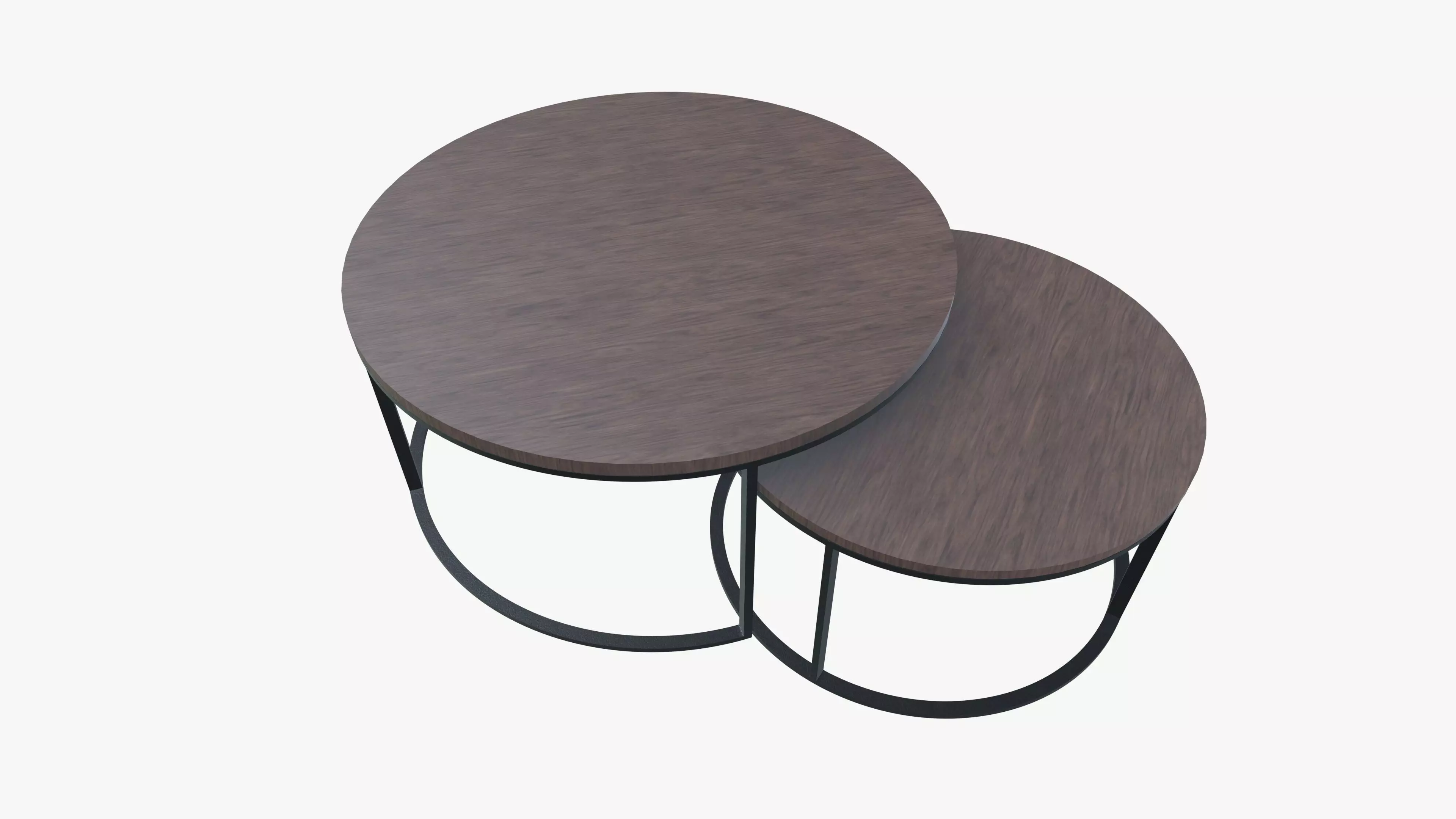 Coffee table Low-poly 3D model_0