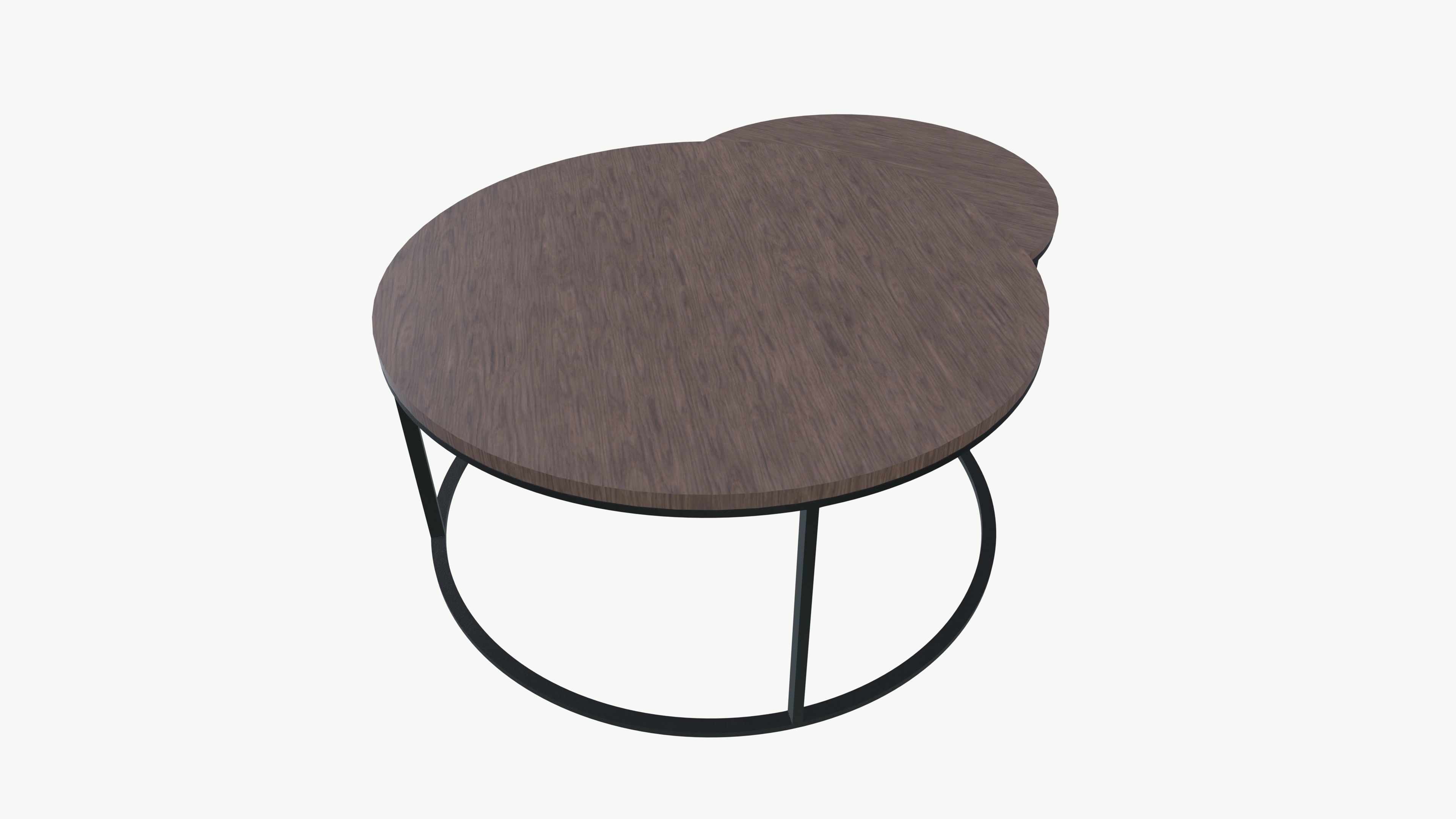 Coffee table Low-poly 3D model_2