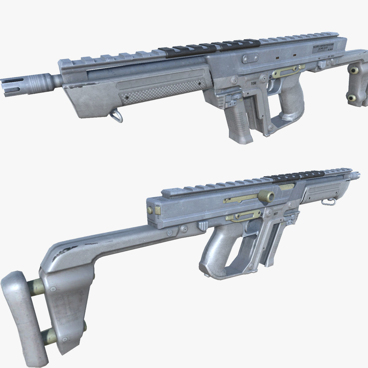 35-Blishlok-gun model 3d game ready model Low-poly 3D model Low-poly 3D model_33