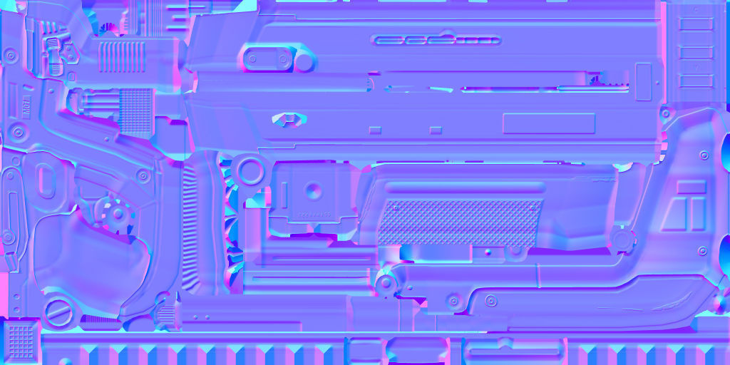 35-Blishlok-gun model 3d game ready model Low-poly 3D model Low-poly 3D model_55