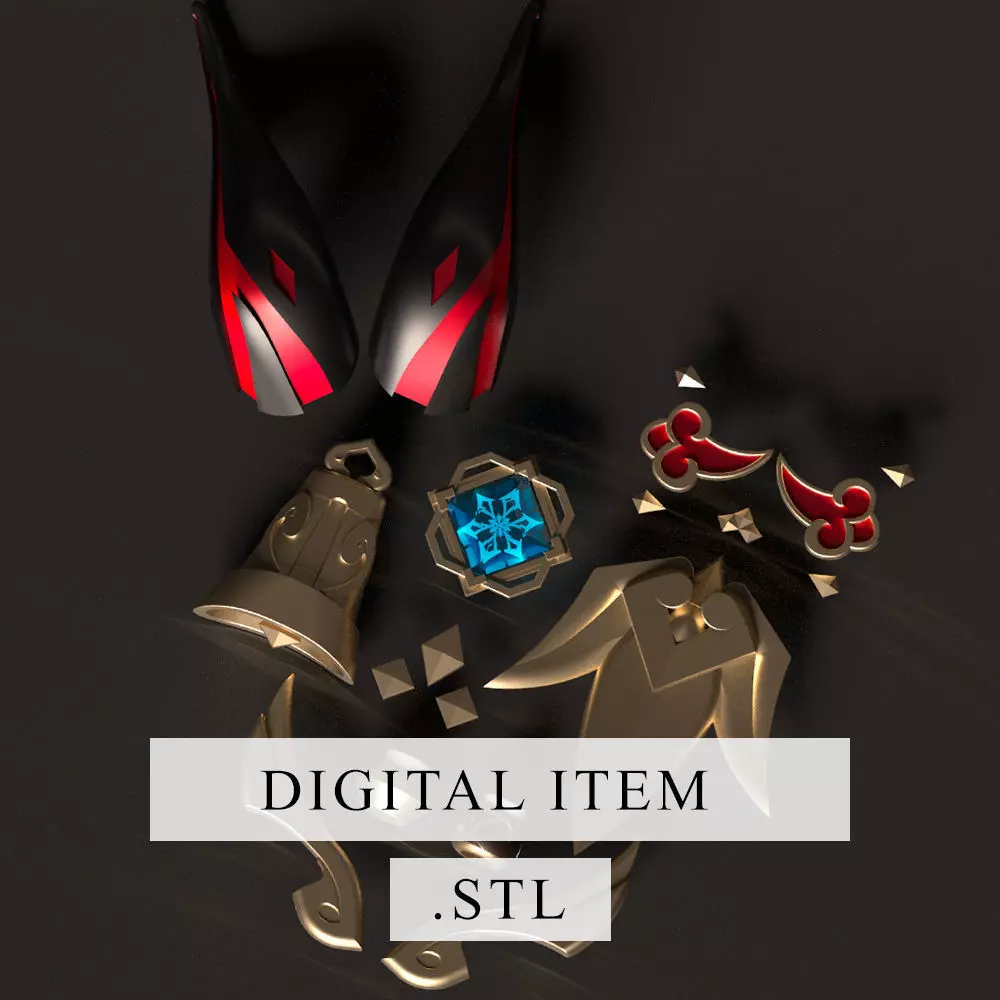 Genshin Impact - Ganyu pack 3d file stl 3D model 3D print model_0