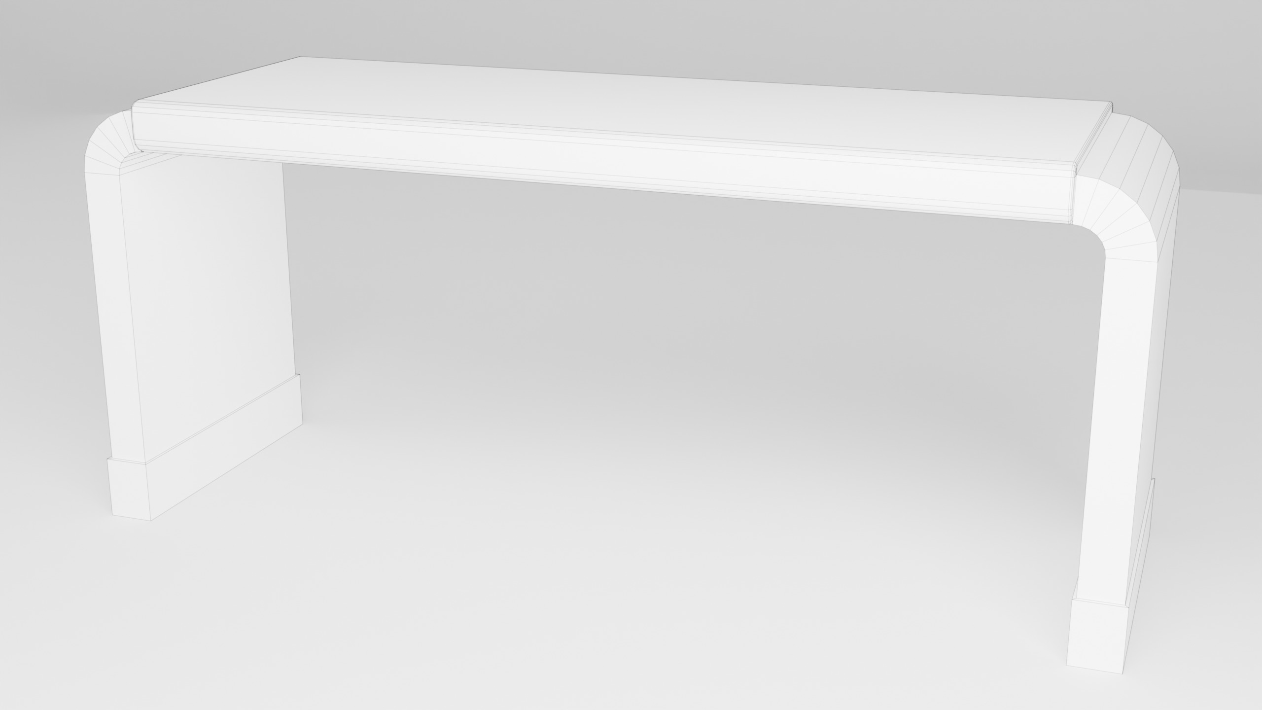 Orange Bench PBR Low-poly 3D model_3