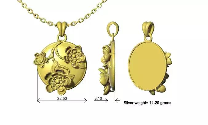 Valentine Flower Pendant design