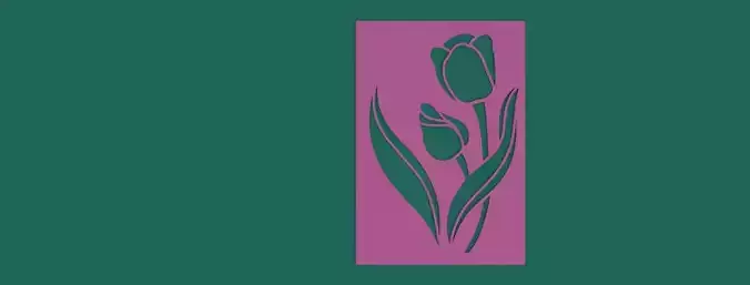 stencil tulipan romantico 3D model
