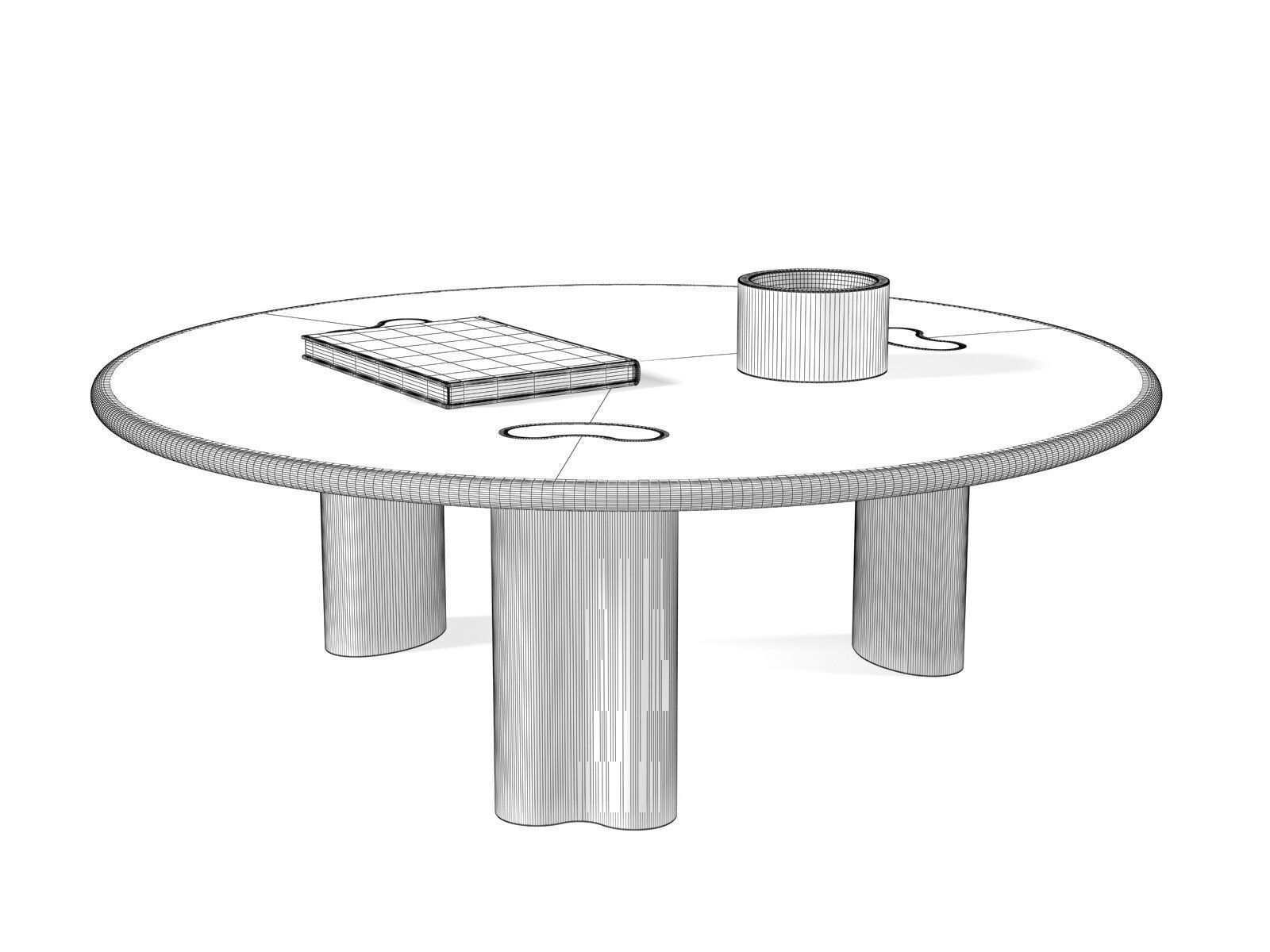 Peanut Low Table 3D model_3