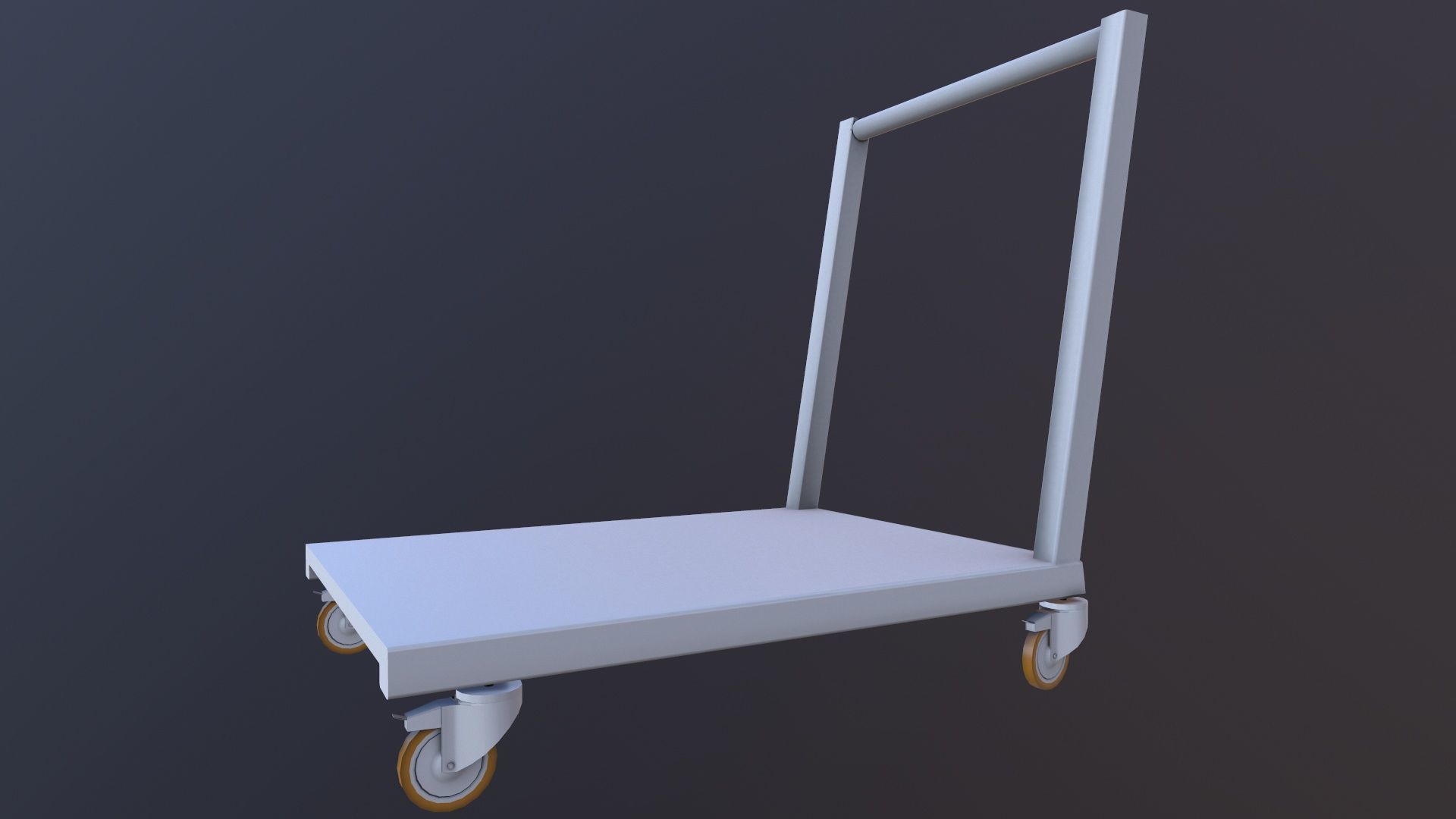 Industrial Trolley Low-poly 3D model_3