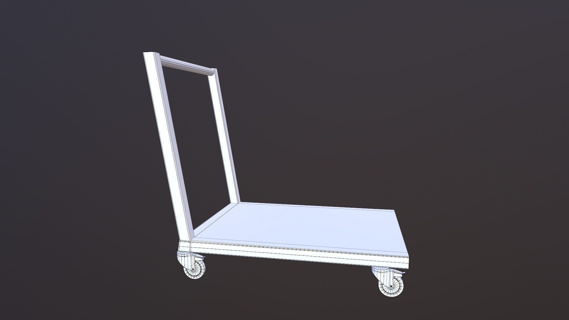Industrial Trolley Low-poly 3D model_8