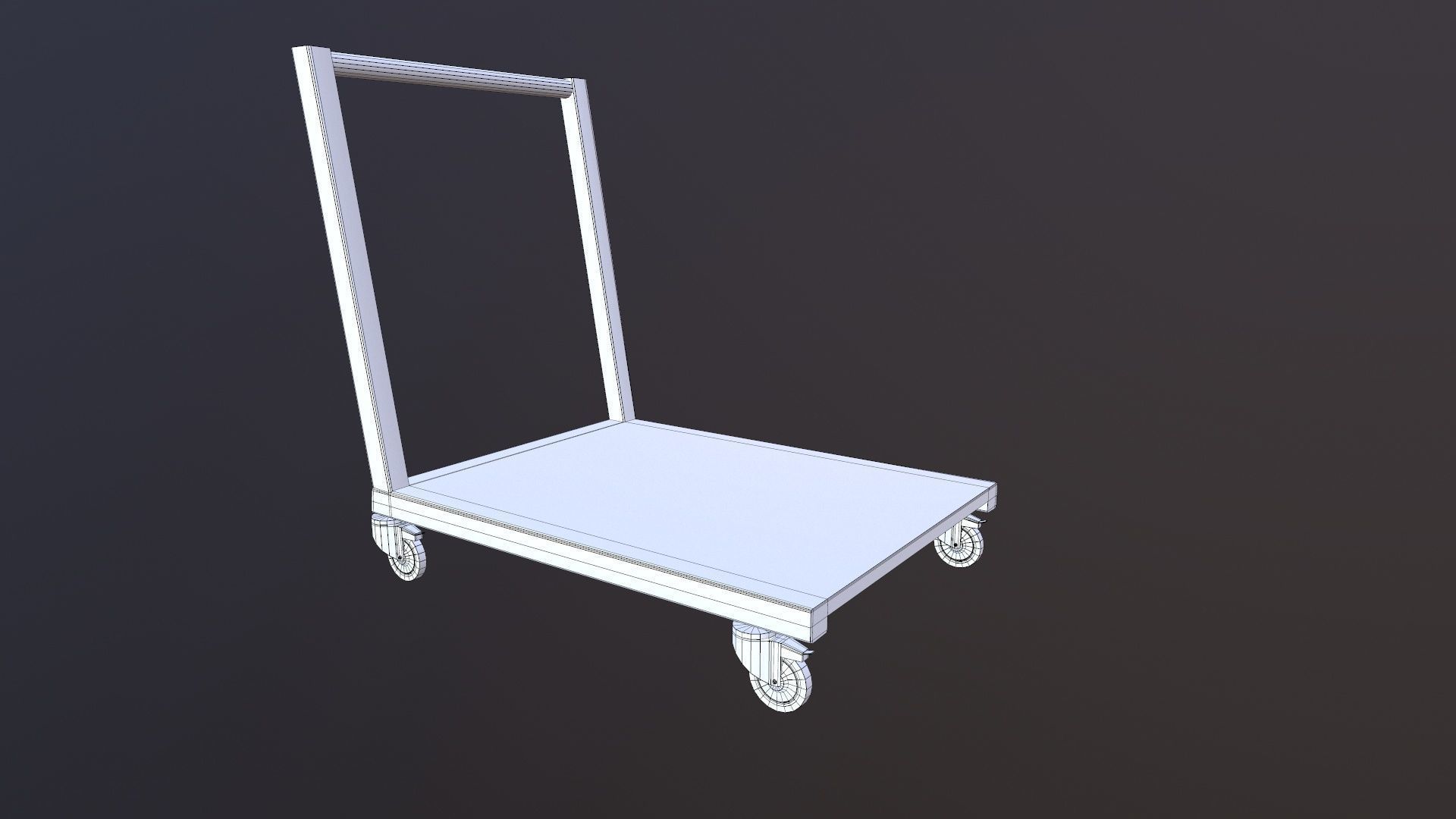 Industrial Trolley Low-poly 3D model_10