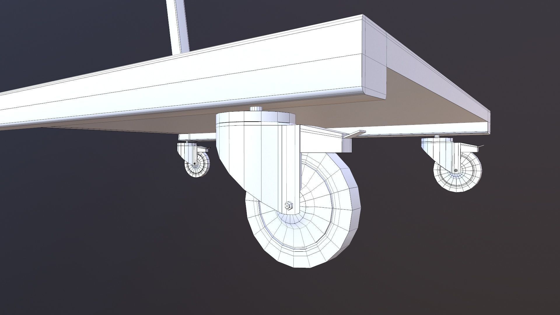 Industrial Trolley Low-poly 3D model_9