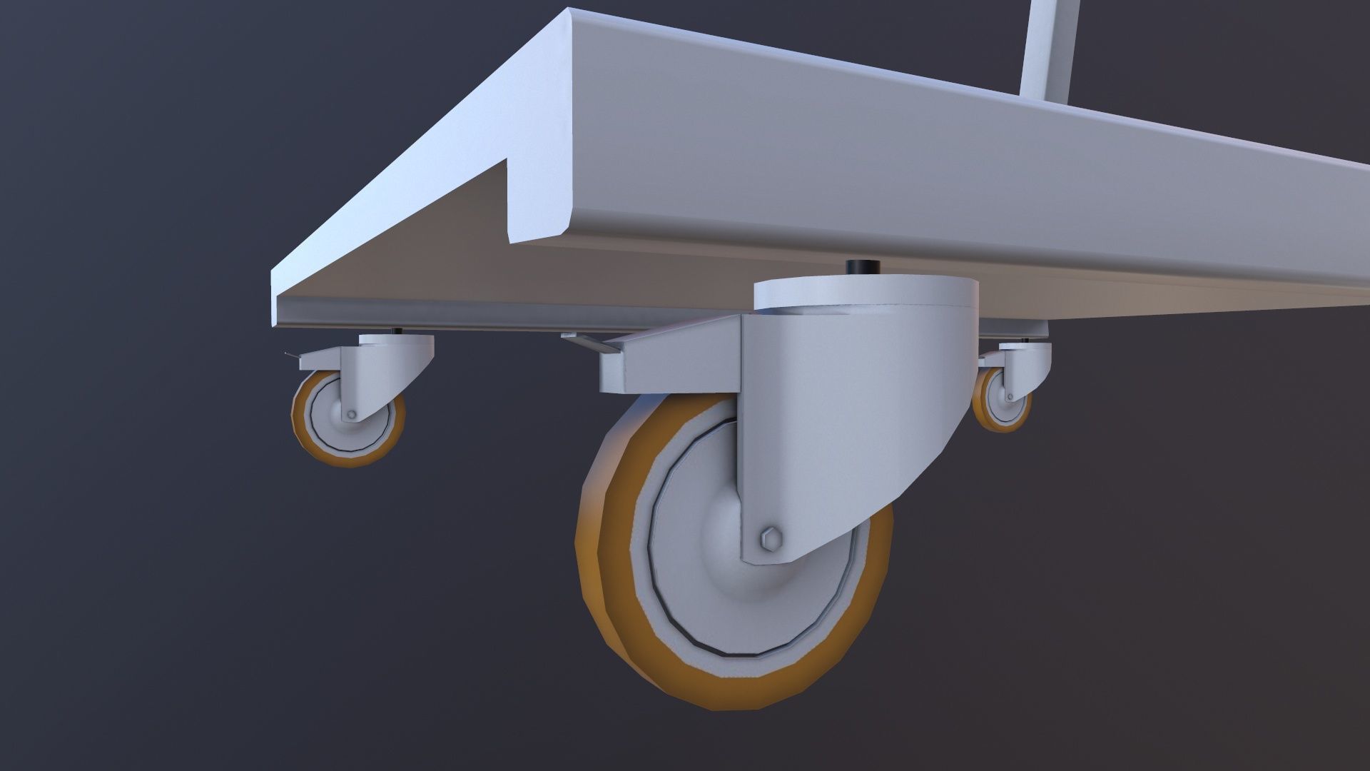 Industrial Trolley Low-poly 3D model_4