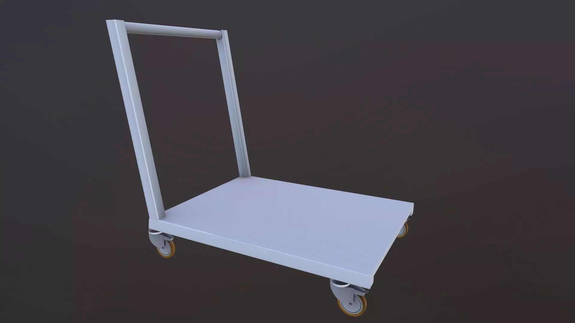 Industrial Trolley Low-poly 3D model_0