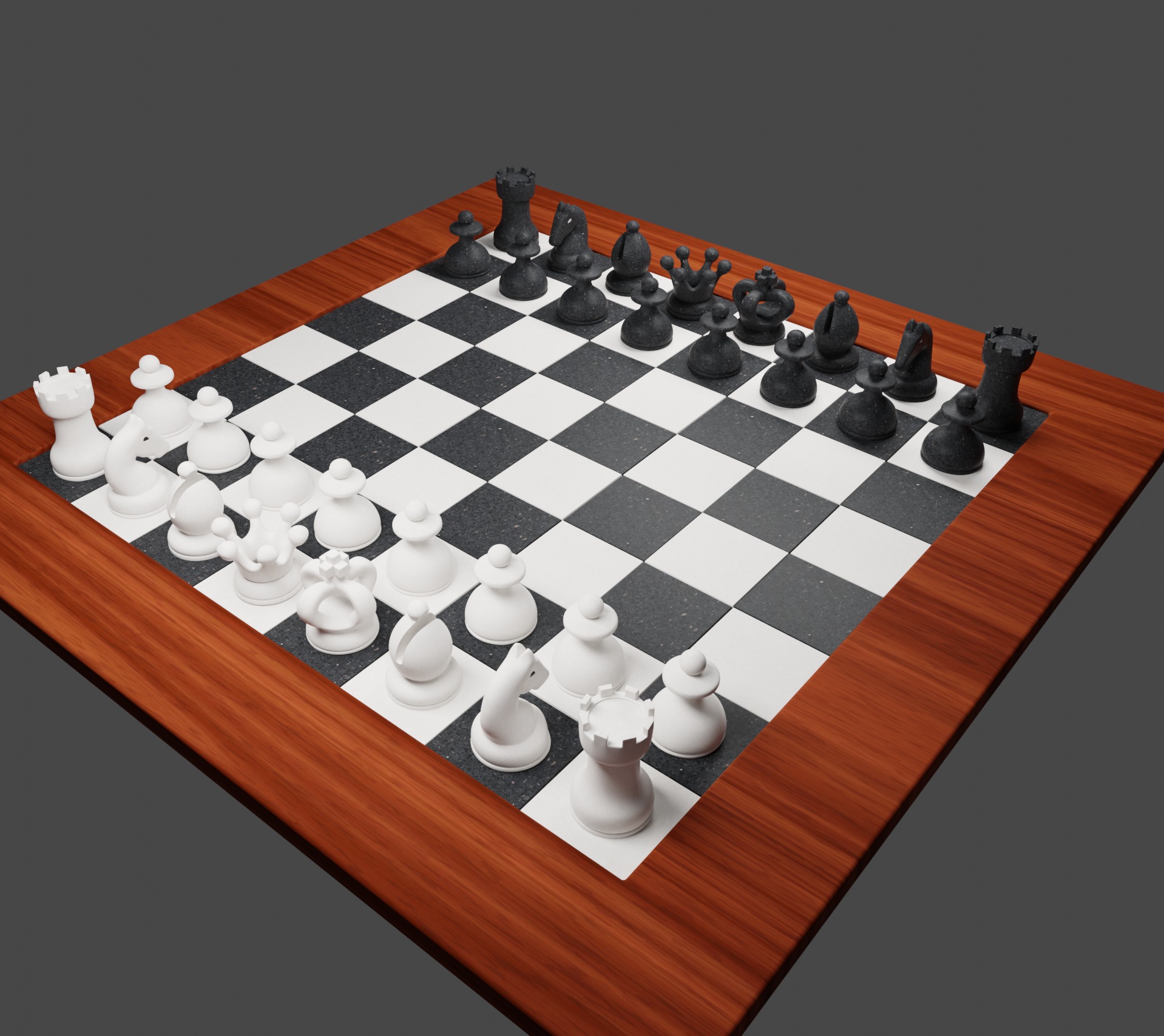 Chess Board 3D model_1