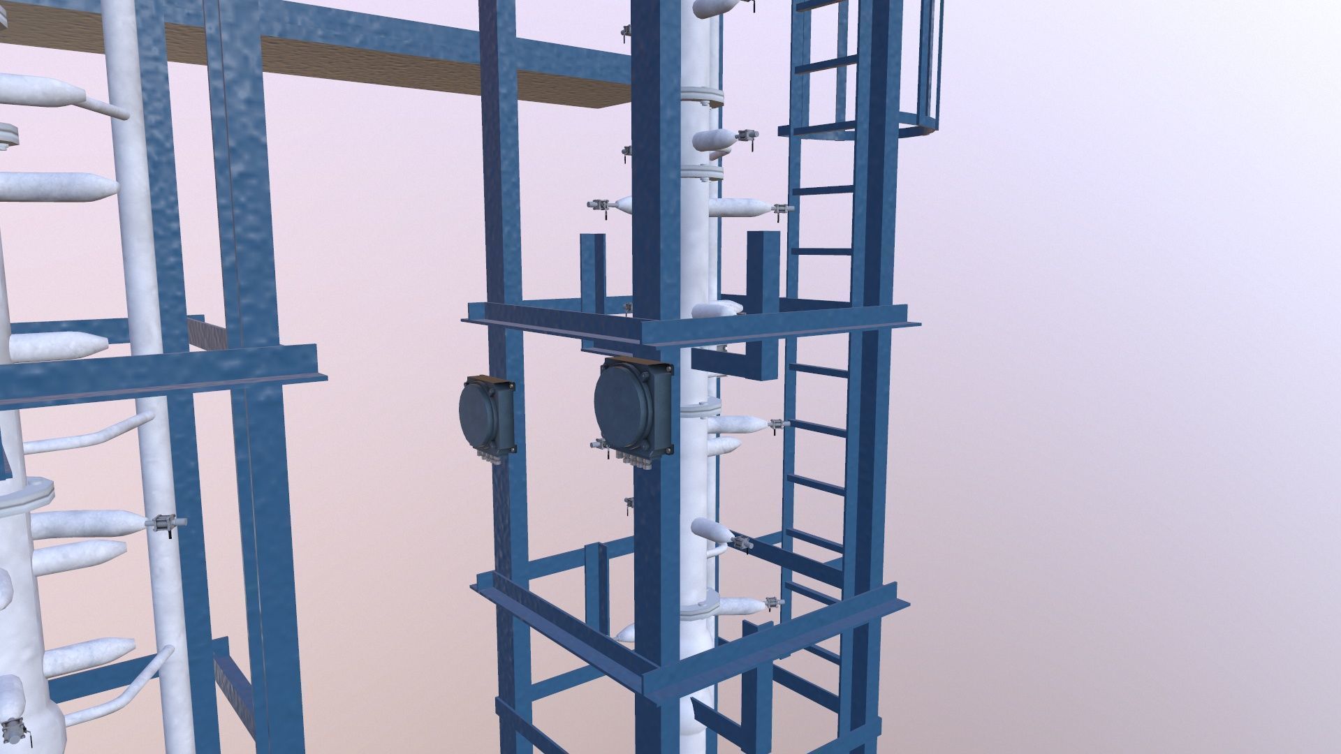 Industry Structure Low-poly 3D model_2