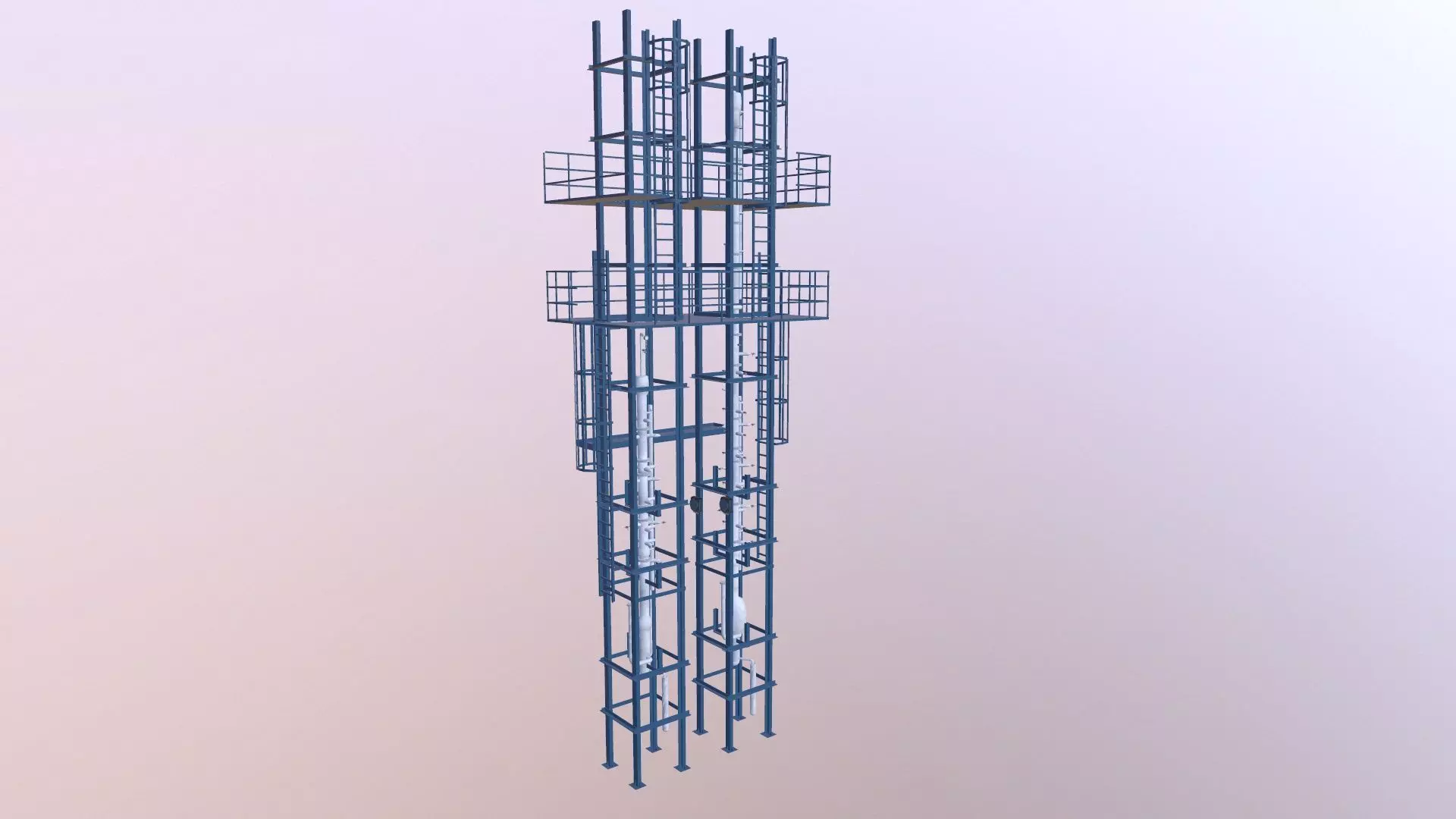 Industry Structure Low-poly 3D model_0