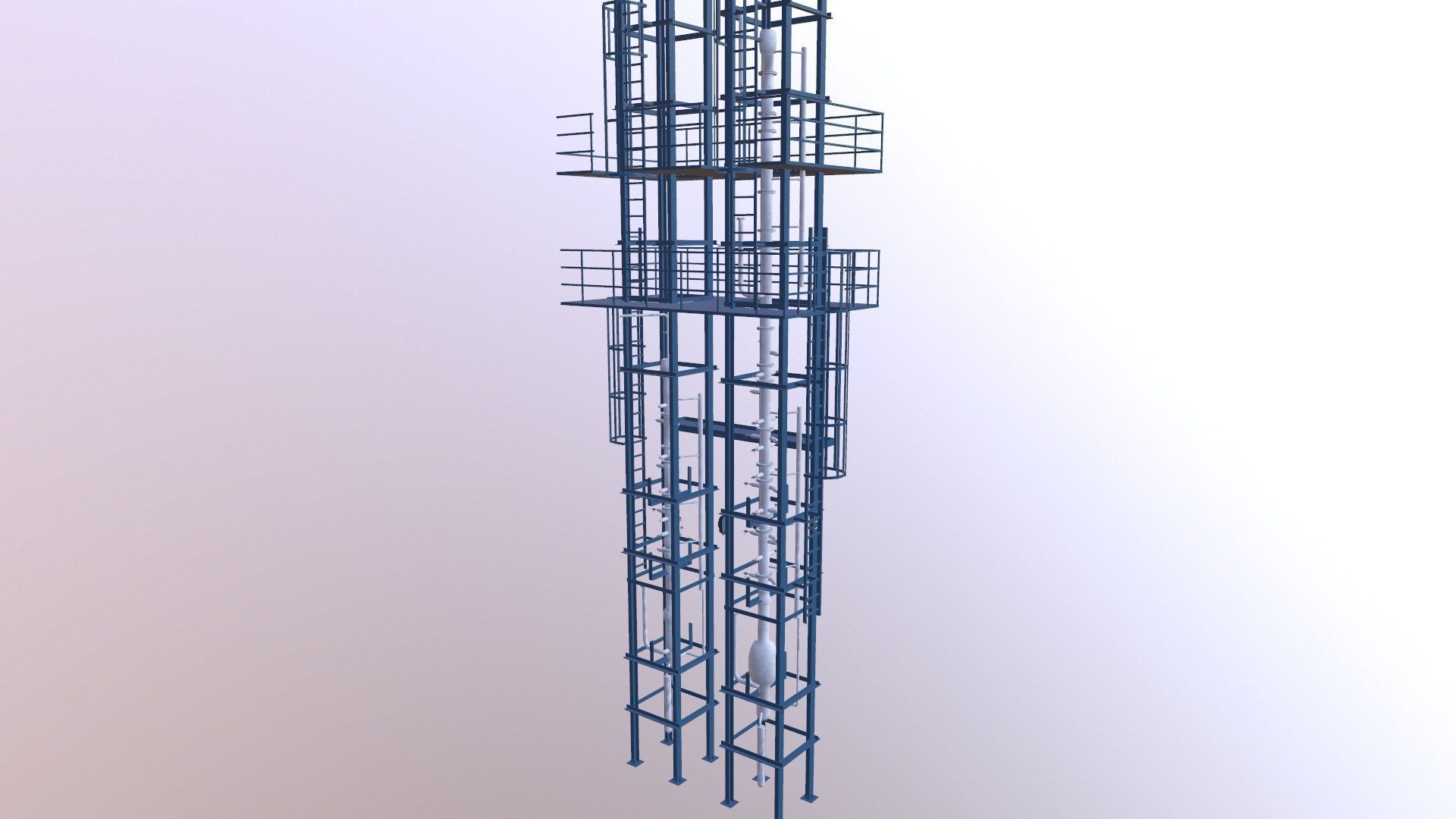 Industry Structure Low-poly 3D model_12