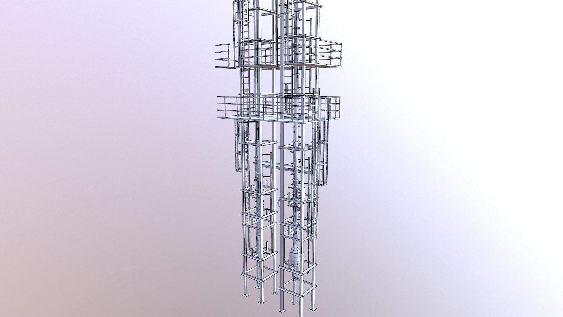 Industry Structure Low-poly 3D model_13