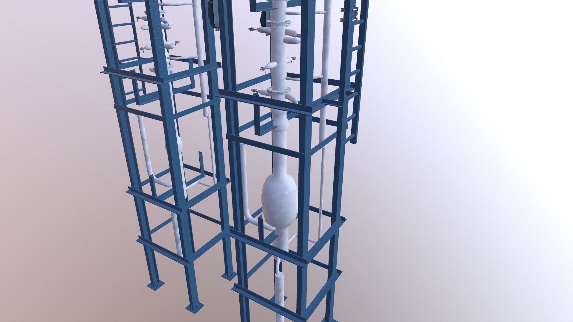Industry Structure Low-poly 3D model_10