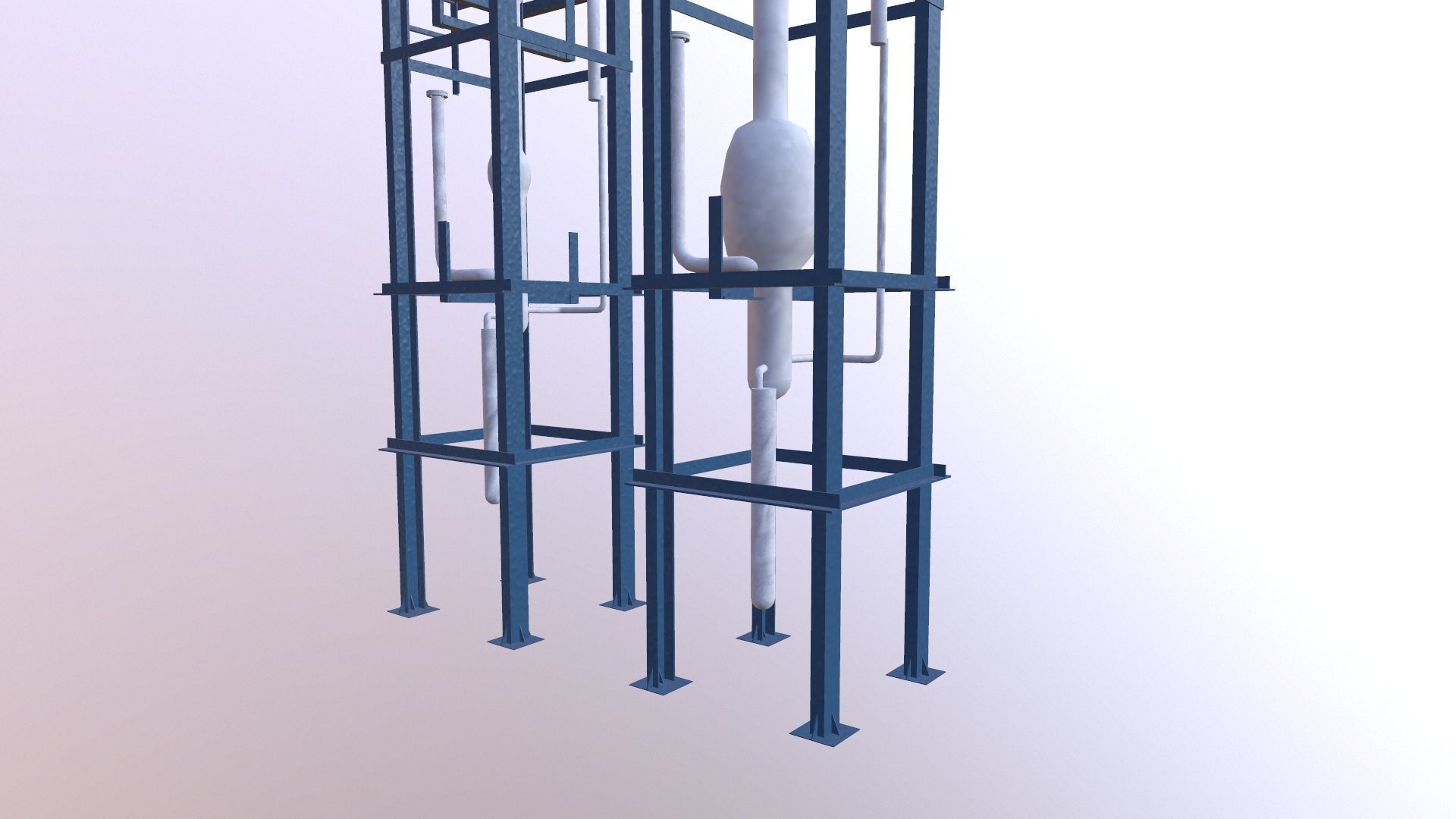 Industry Structure Low-poly 3D model_11