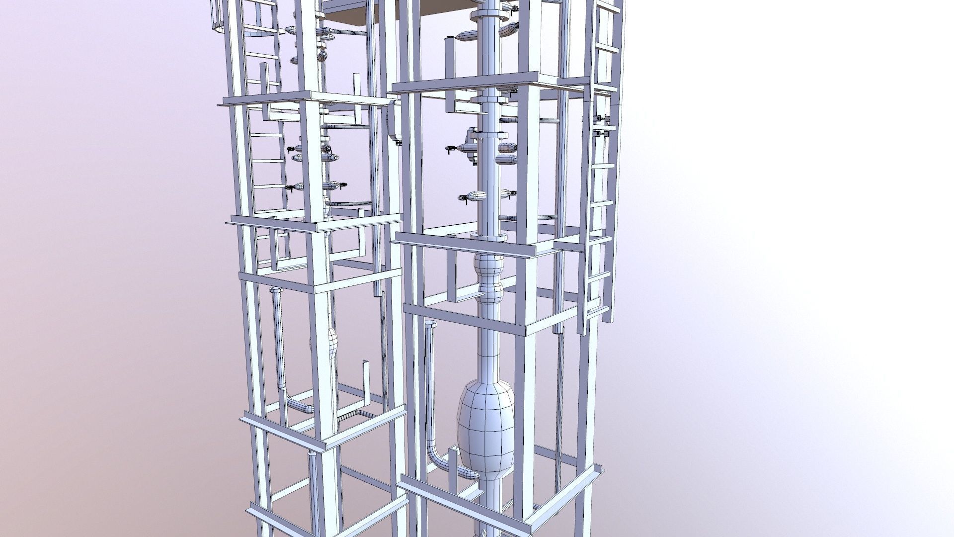 Industry Structure Low-poly 3D model_14