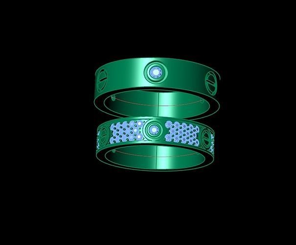 diamond women ring 3D print model