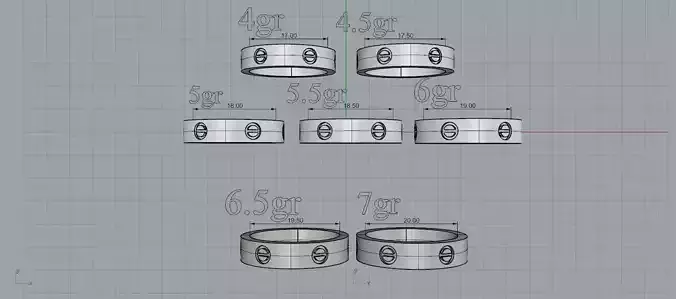 Cartier Rings 17-20mm