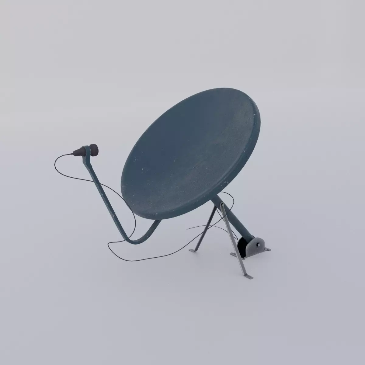 Satellite dish antenna Low-poly 3D model_0