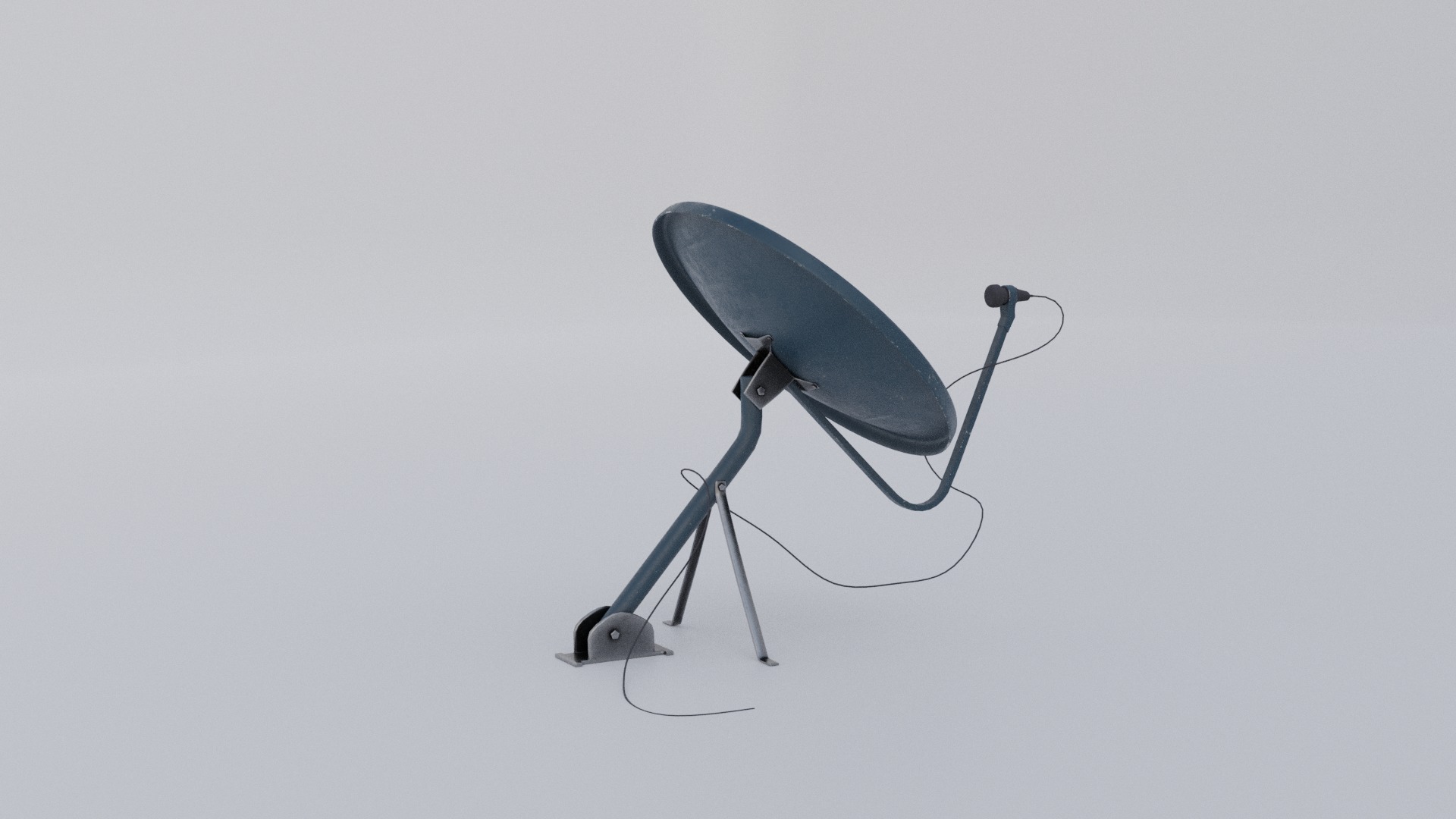 Satellite dish antenna Low-poly 3D model_4