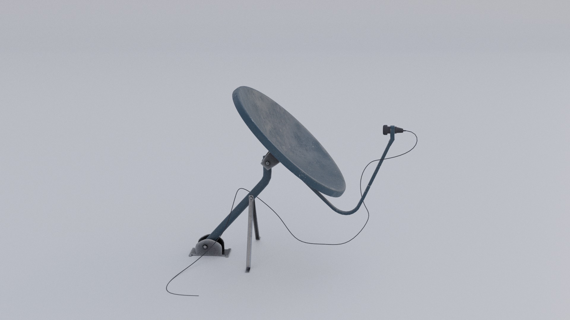Satellite dish antenna Low-poly 3D model_3