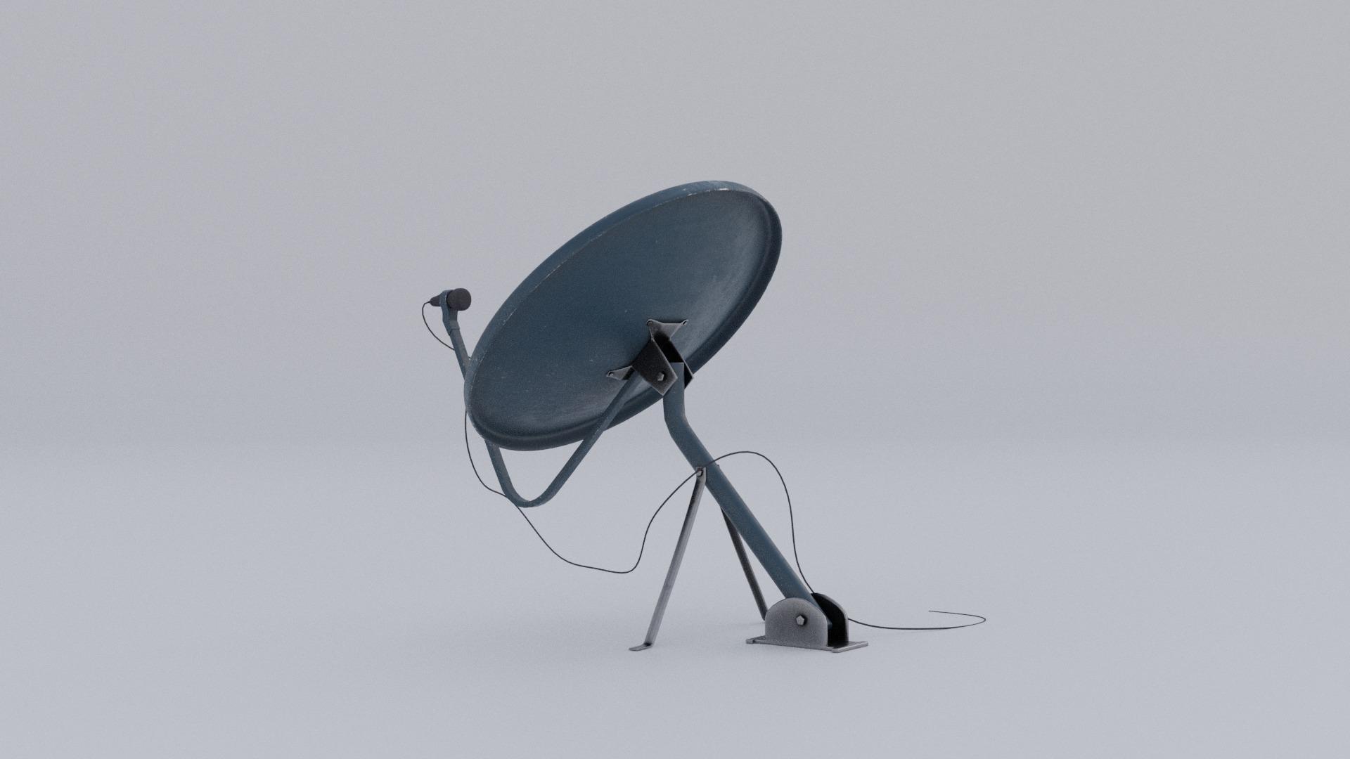 Satellite dish antenna Low-poly 3D model_5