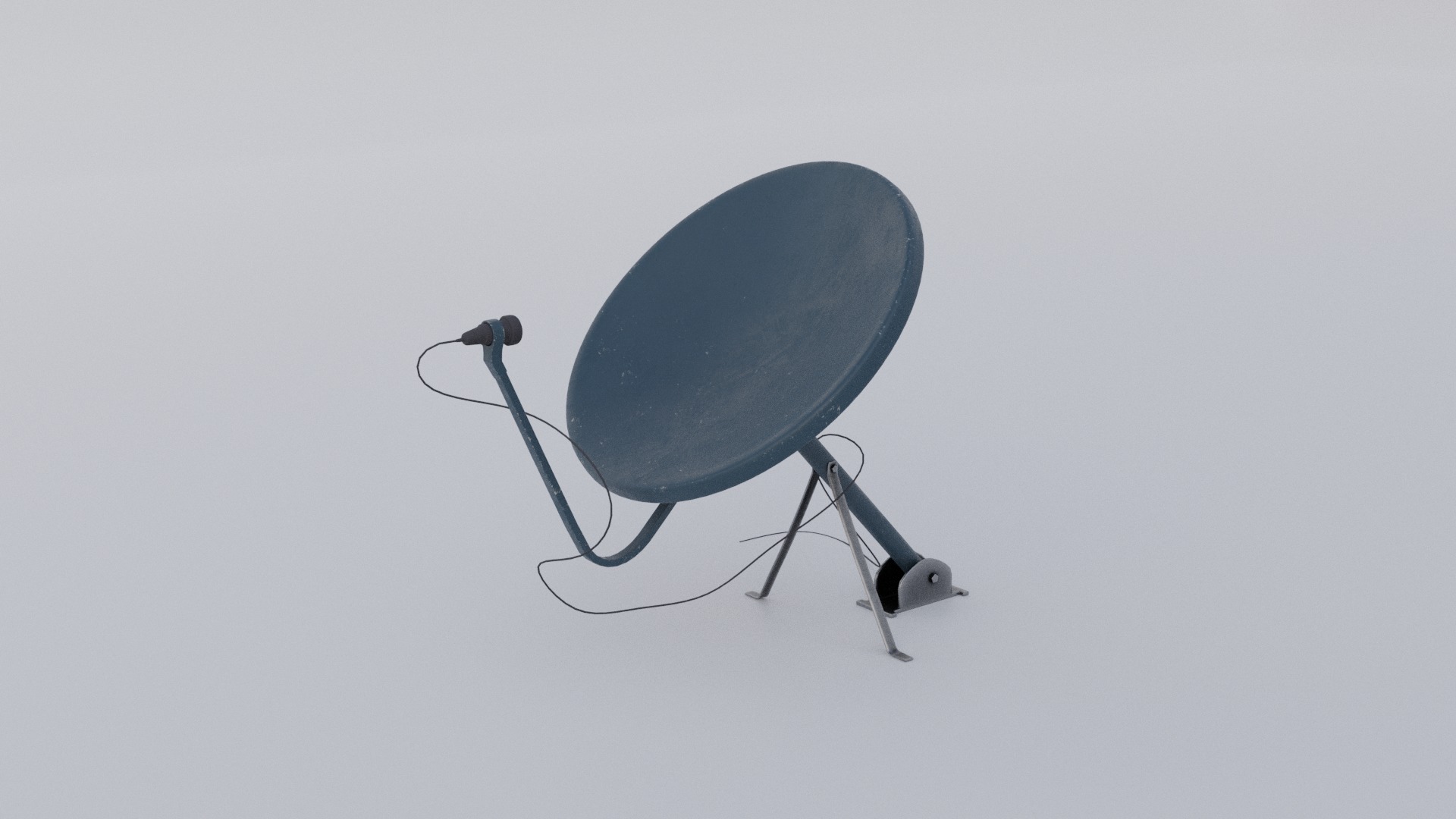 Satellite dish antenna Low-poly 3D model_1