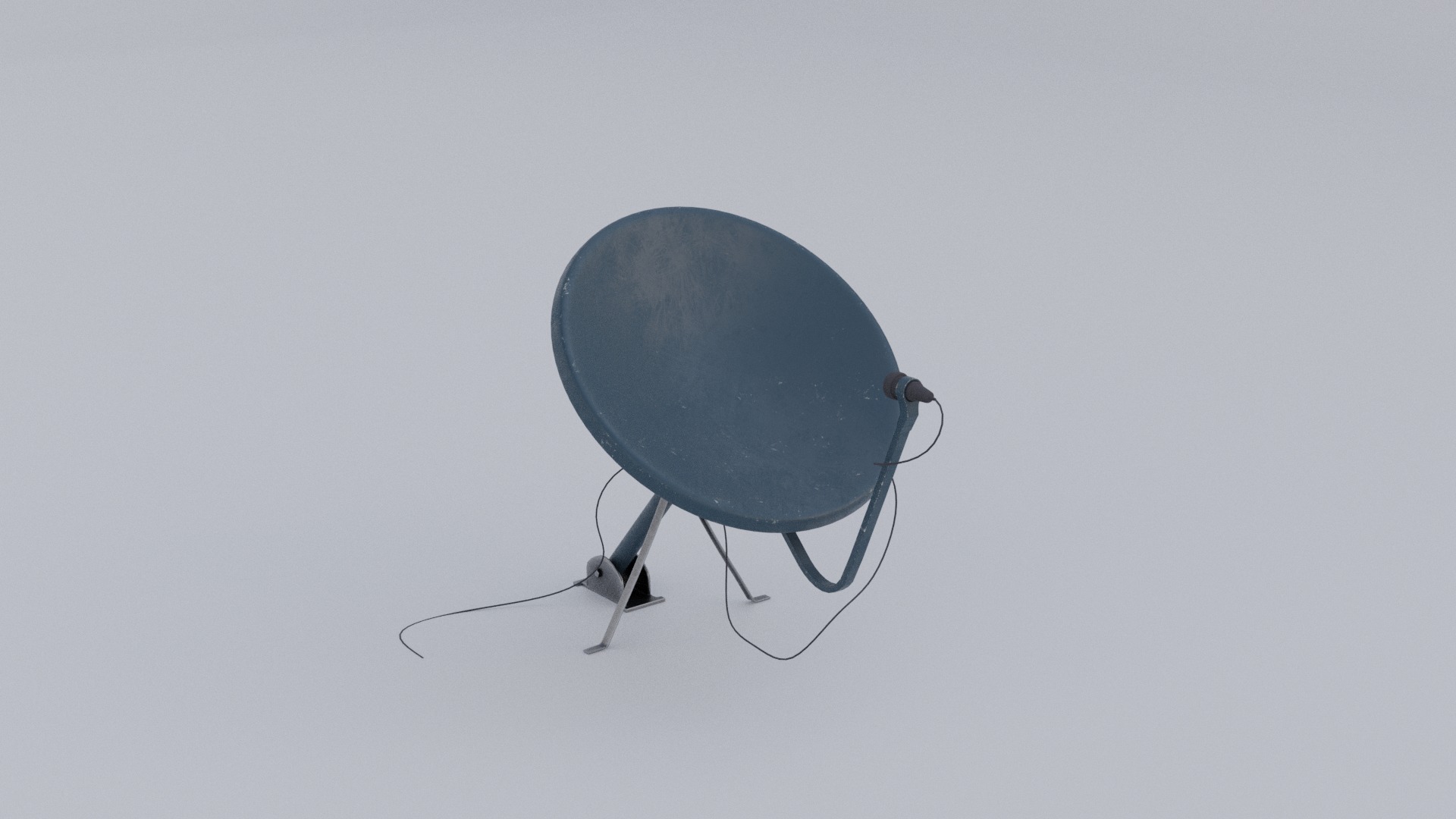 Satellite dish antenna Low-poly 3D model_2