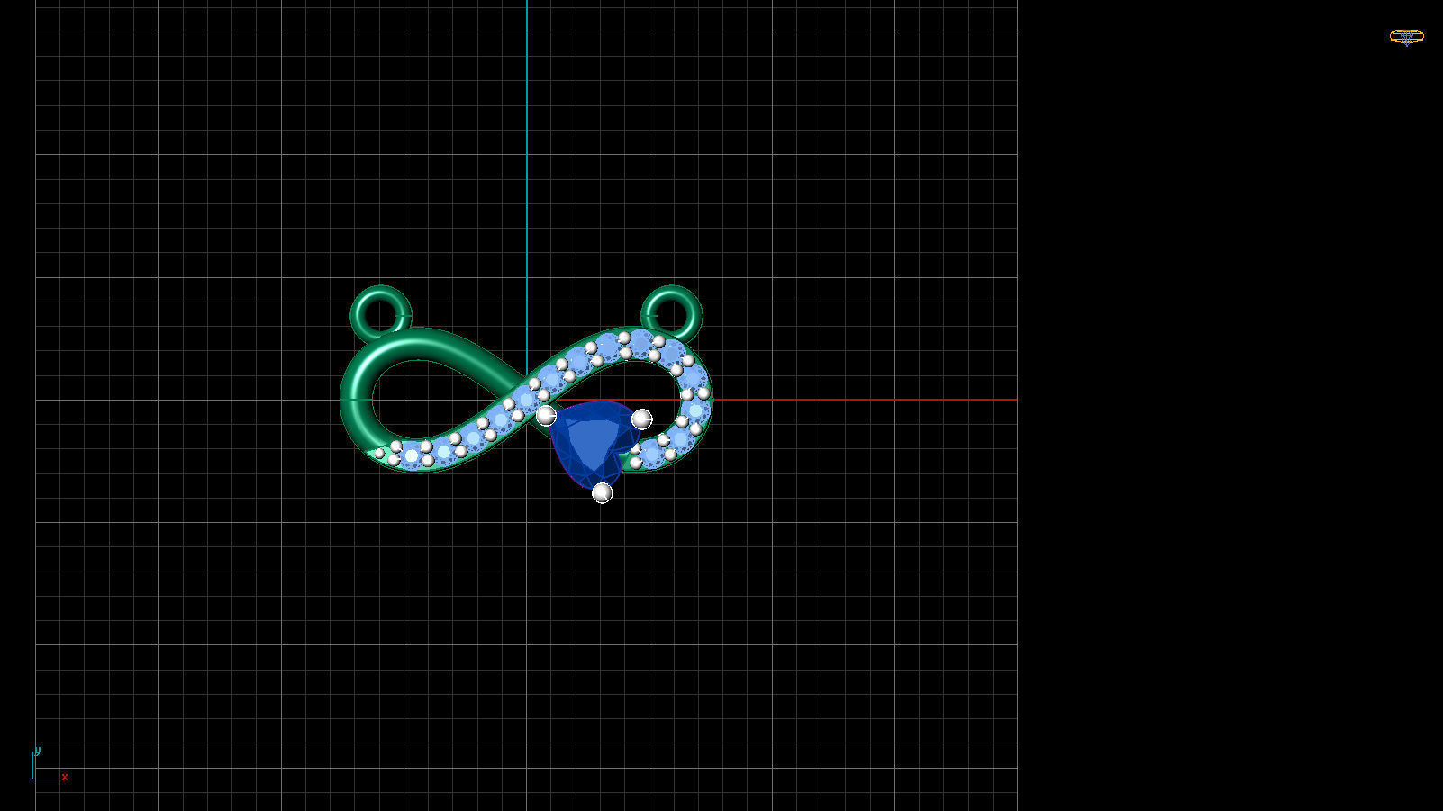 Infinity Heart Pendant 3D print model_3