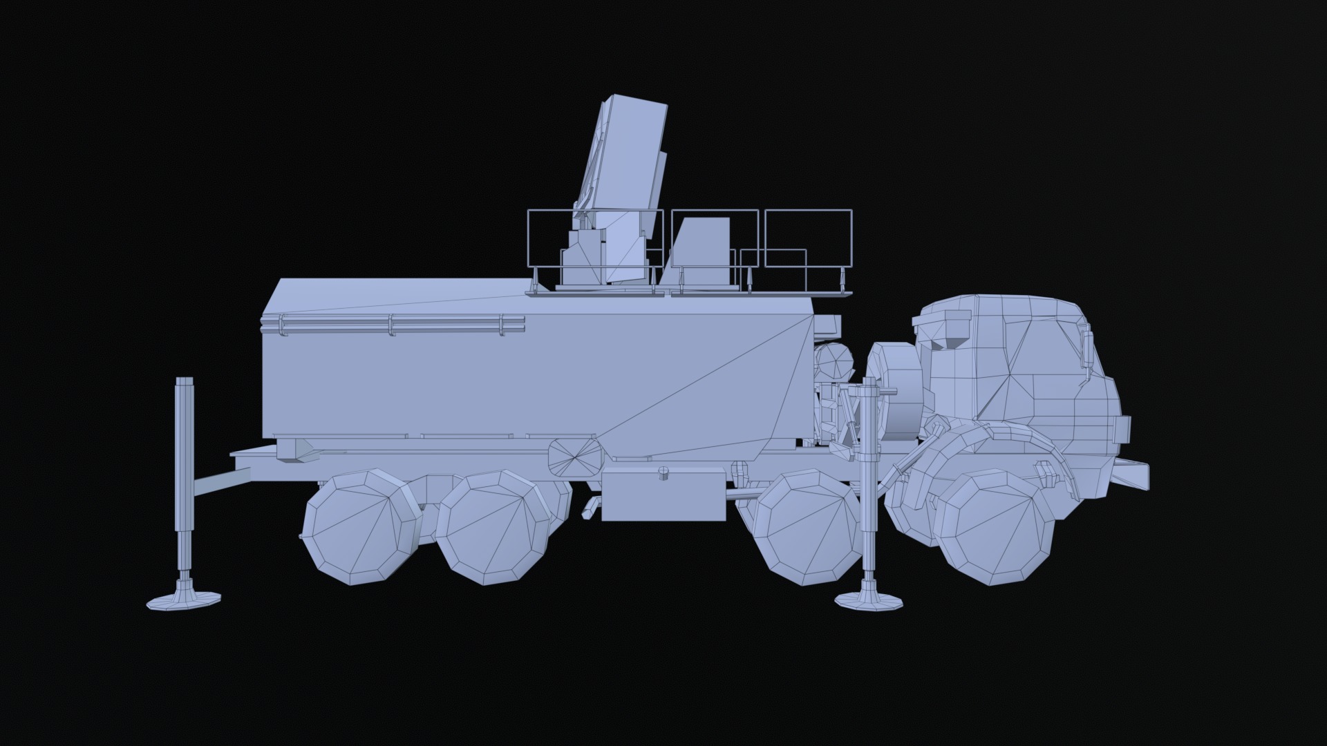 Asset - Army - Moskva 1 EW System 265 - 3D MODEL Low-poly Low-poly 3D model_23