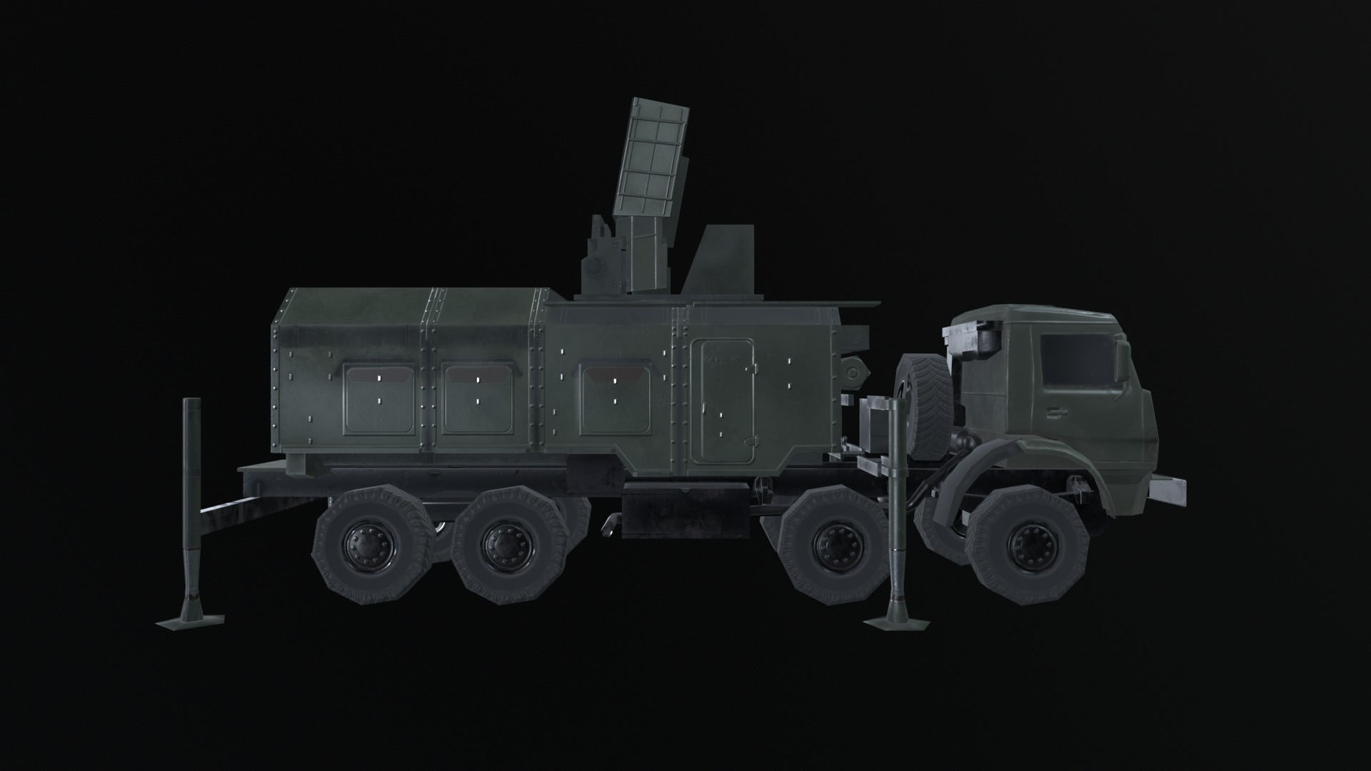 Asset - Army - Moskva 1 EW System 265 - 3D MODEL Low-poly Low-poly 3D model_28