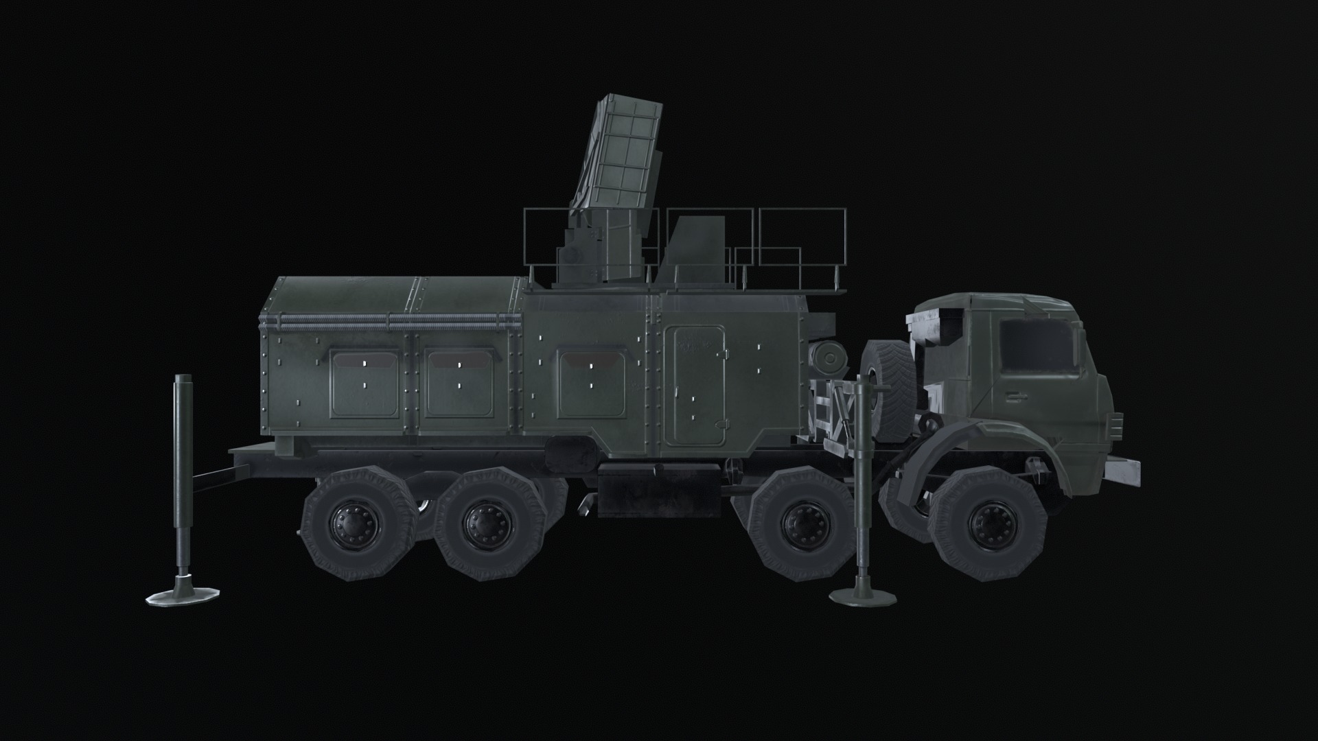 Asset - Army - Moskva 1 EW System 265 - 3D MODEL Low-poly Low-poly 3D model_18