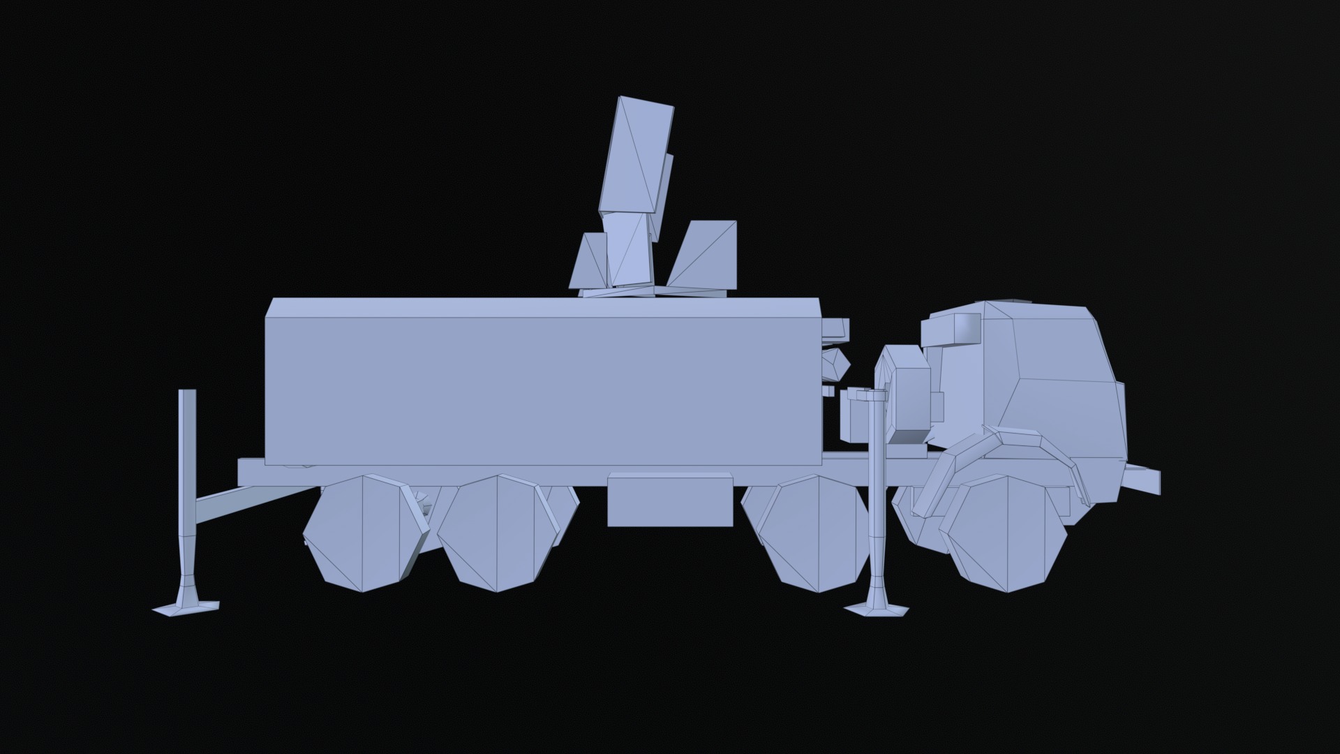 Asset - Army - Moskva 1 EW System 265 - 3D MODEL Low-poly Low-poly 3D model_53