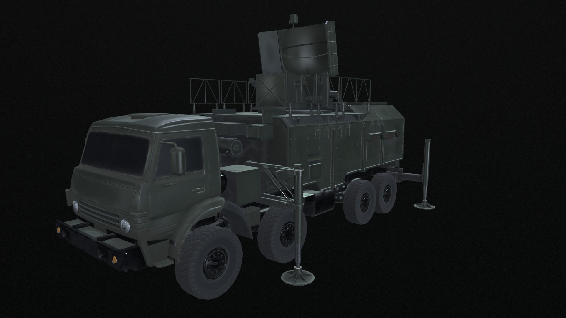 Asset - Army - Moskva 1 EW System 265 - 3D MODEL Low-poly Low-poly 3D model_6