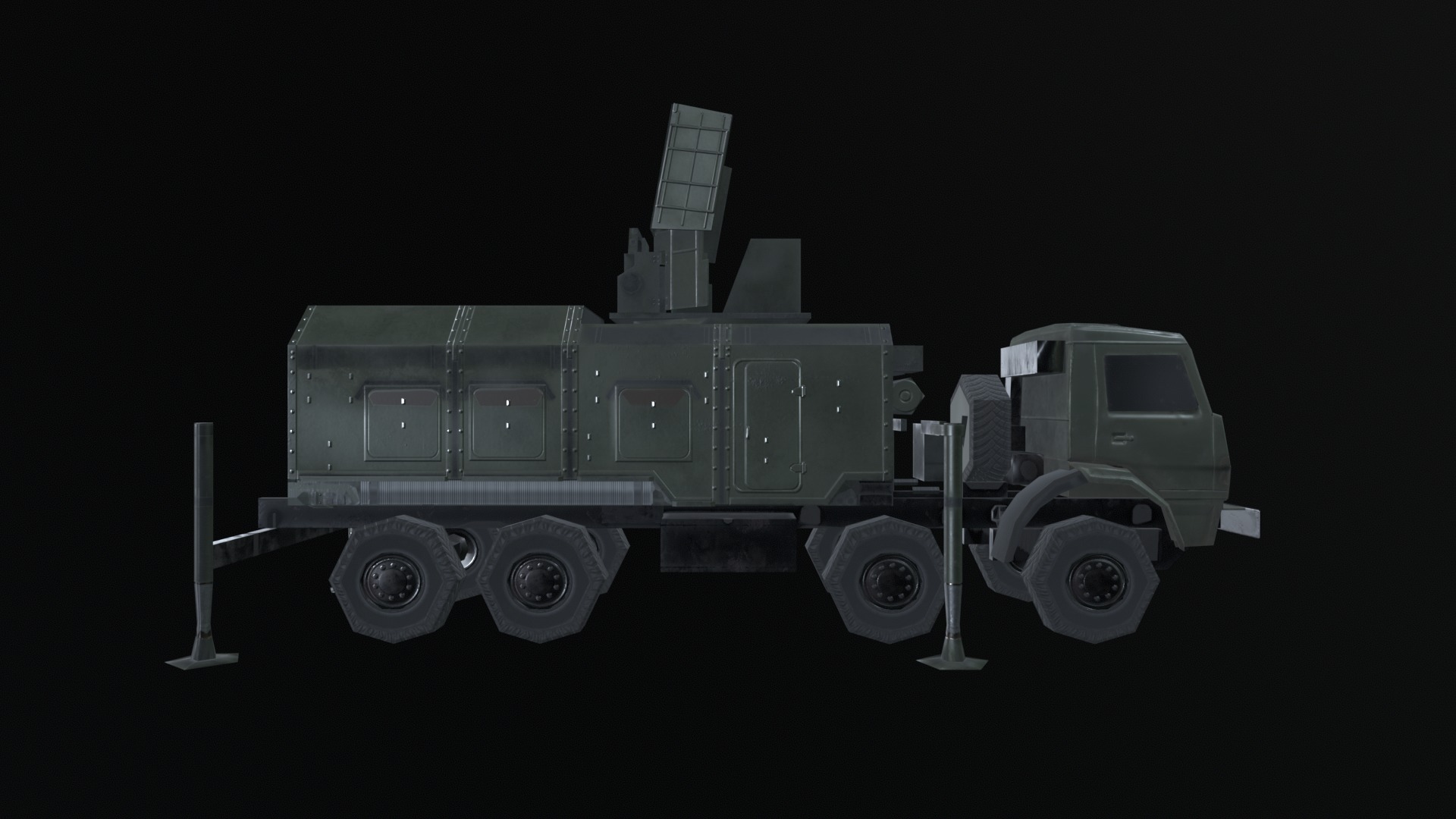 Asset - Army - Moskva 1 EW System 265 - 3D MODEL Low-poly Low-poly 3D model_38