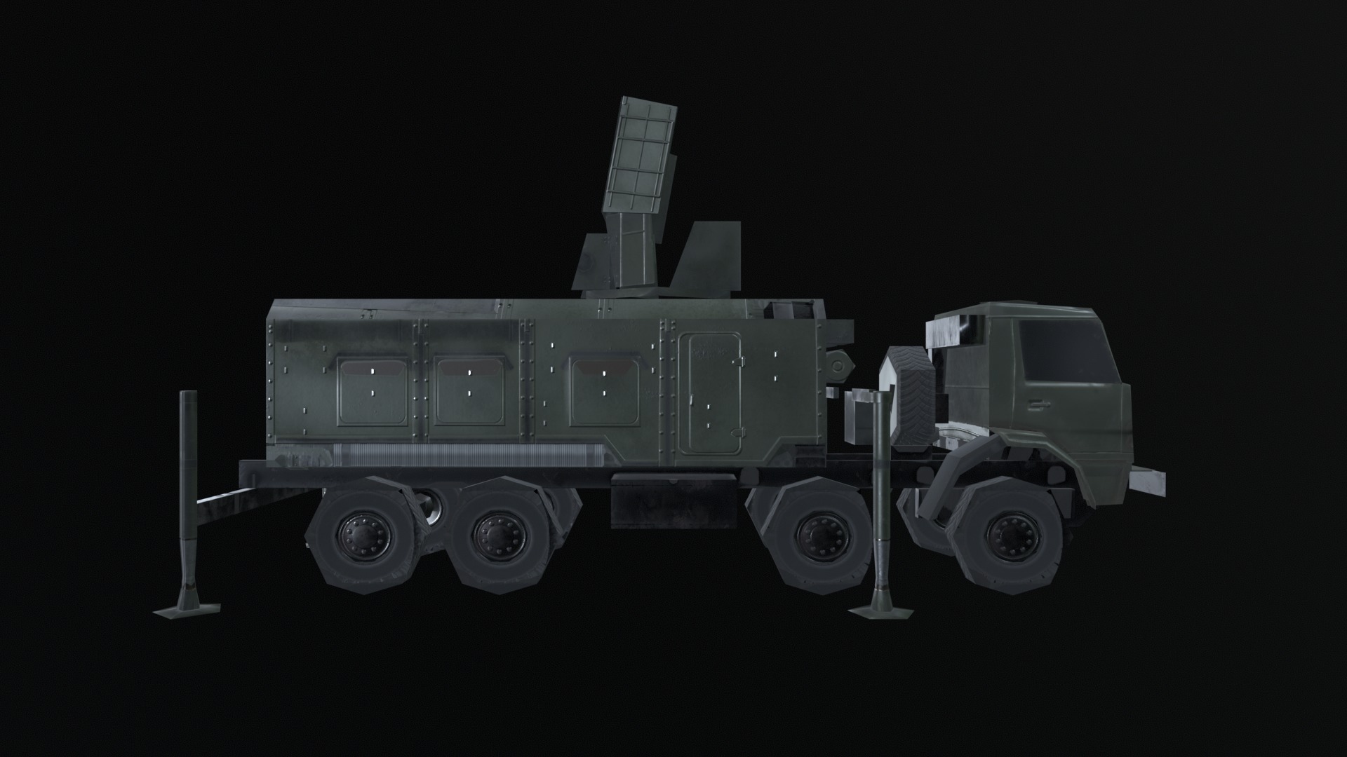 Asset - Army - Moskva 1 EW System 265 - 3D MODEL Low-poly Low-poly 3D model_48