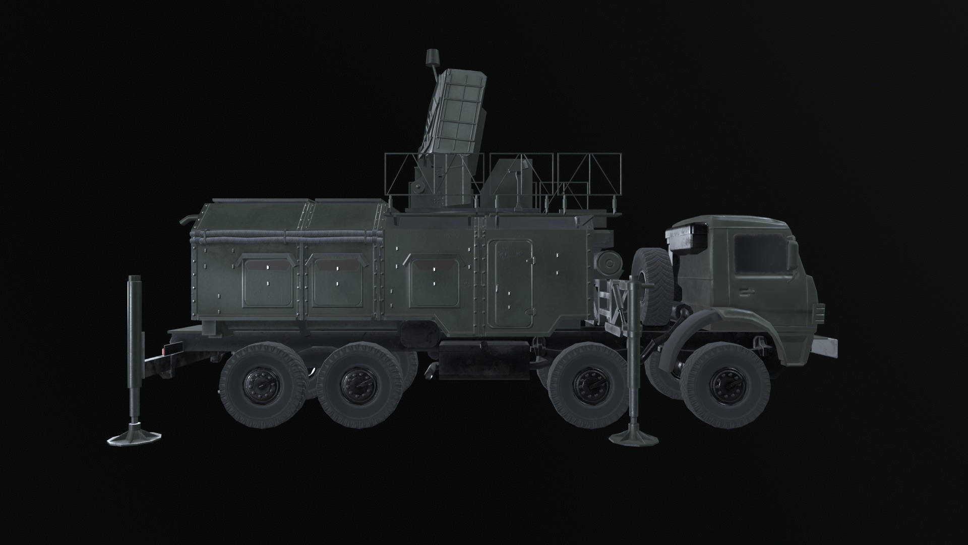 Asset - Army - Moskva 1 EW System 265 - 3D MODEL Low-poly Low-poly 3D model_8