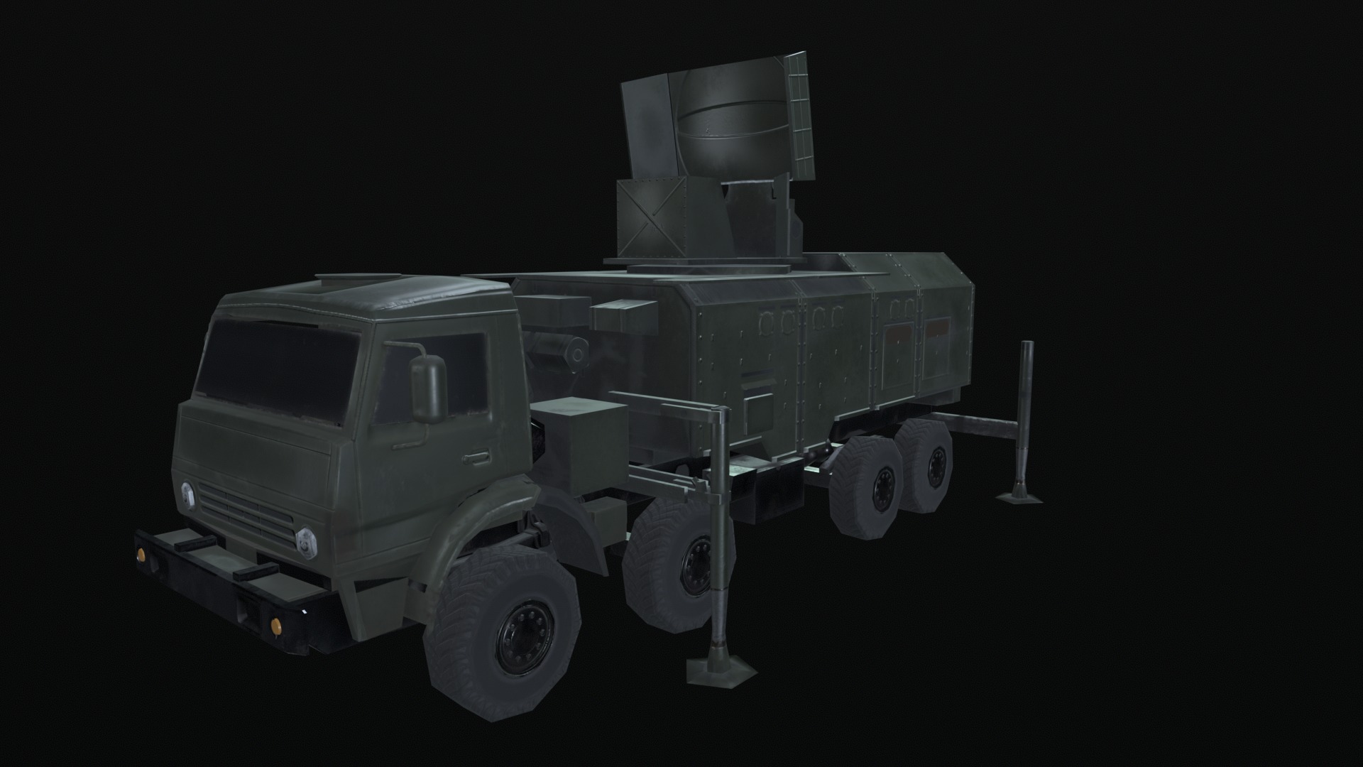 Asset - Army - Moskva 1 EW System 265 - 3D MODEL Low-poly Low-poly 3D model_26
