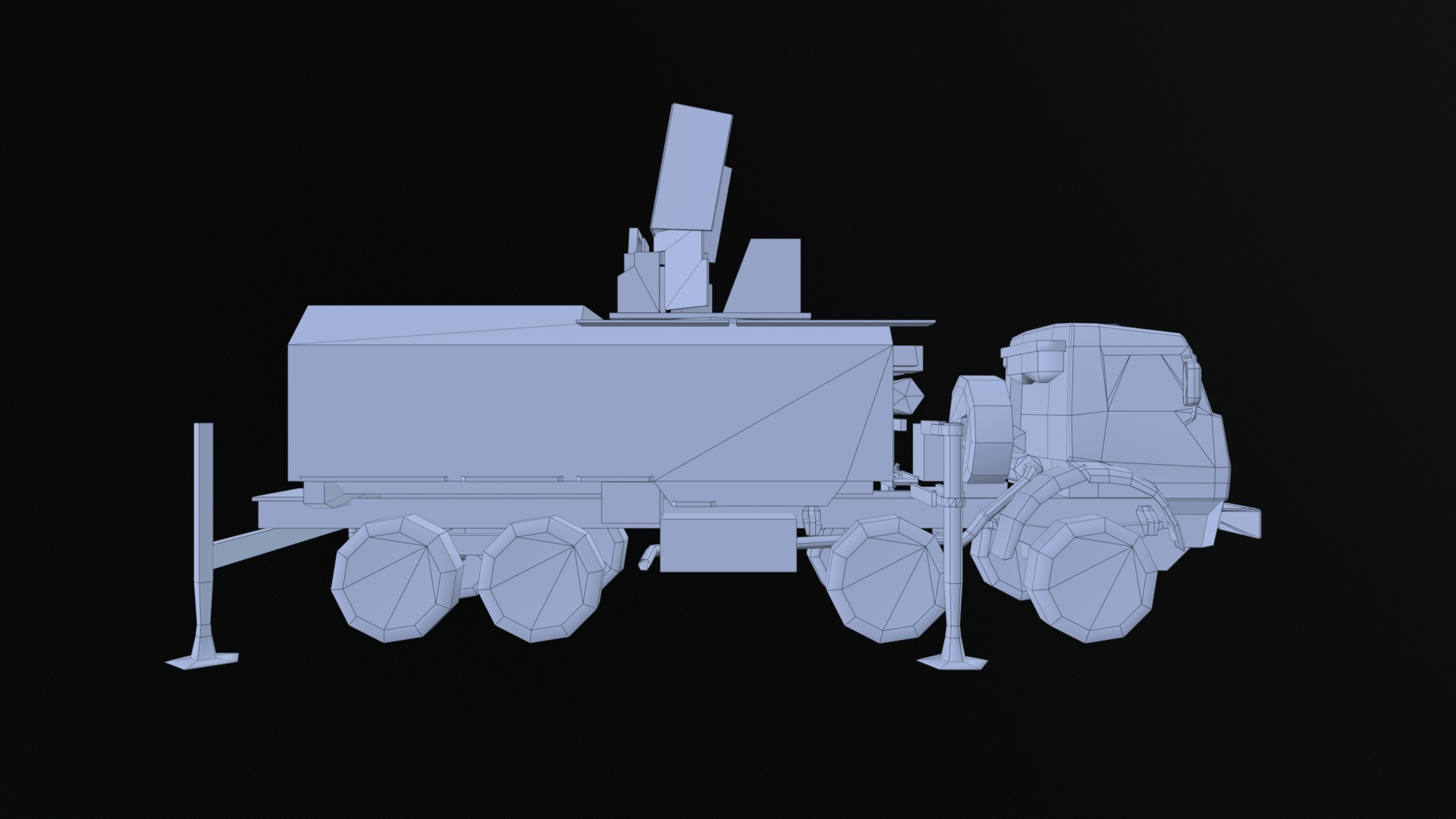 Asset - Army - Moskva 1 EW System 265 - 3D MODEL Low-poly Low-poly 3D model_33