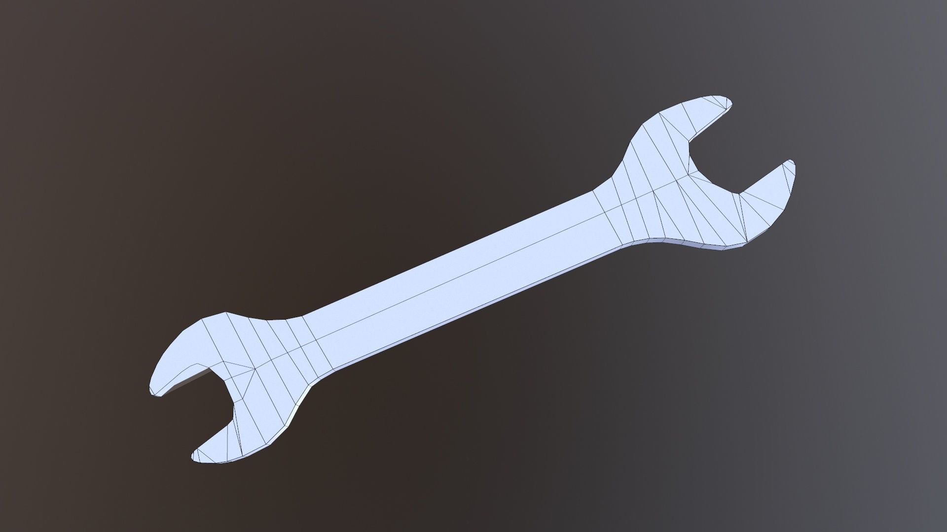 Spanner Low-poly 3D model_8