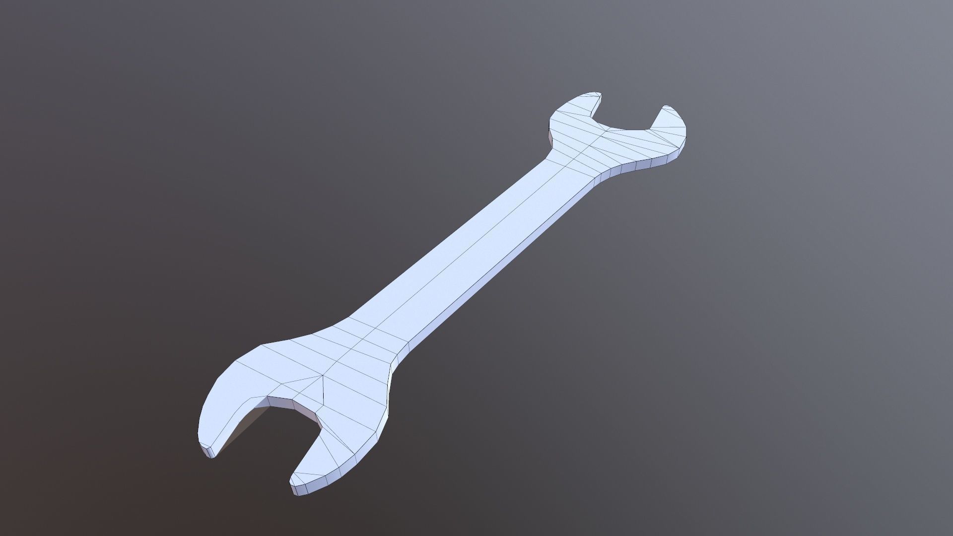 Spanner Low-poly 3D model_9