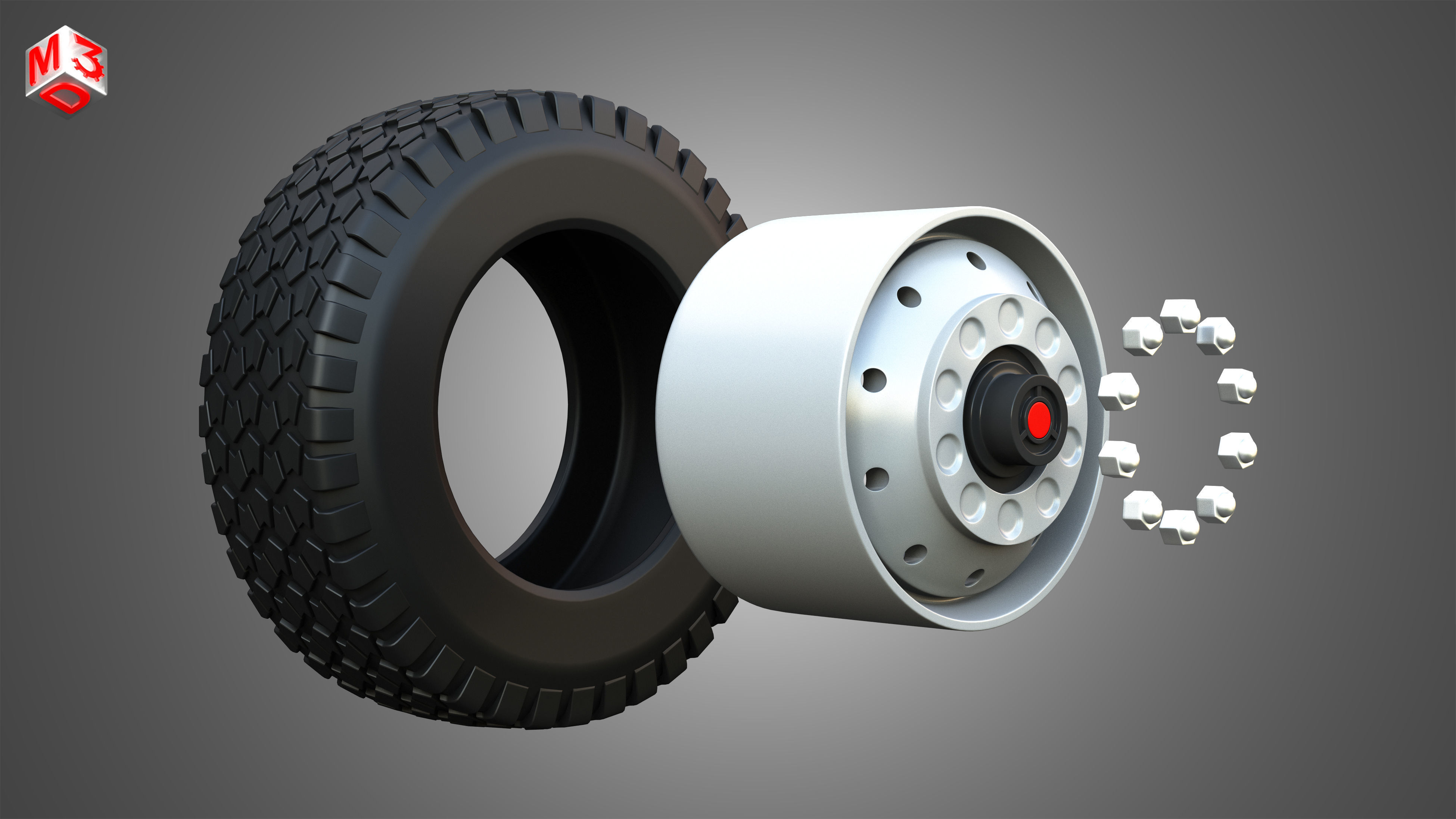 Markos Special Wheels and Tires MSWT -4 3D model_10