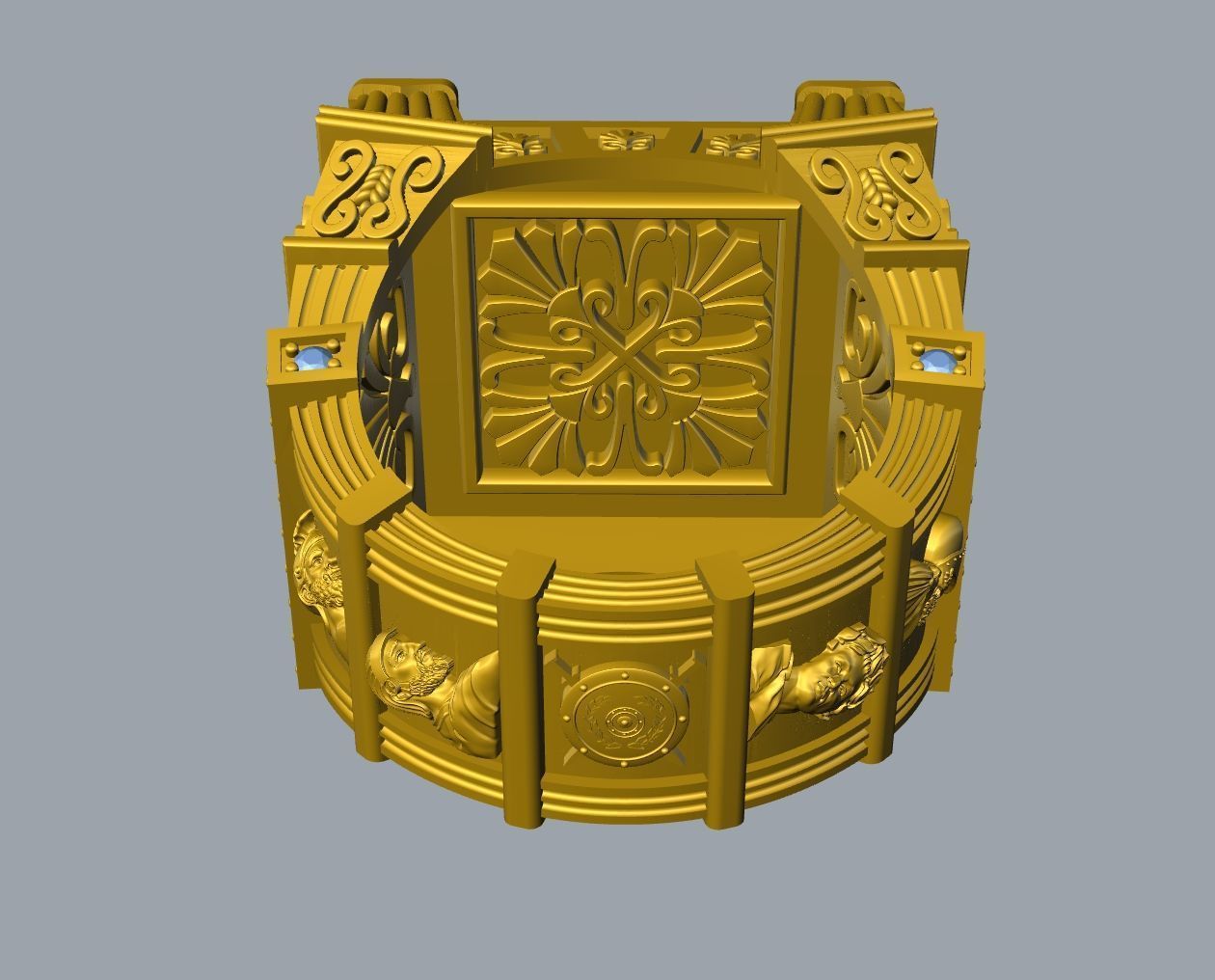 Alexander ring 3DM STL OBJ model for 3D printing and CNC 3D print model_9