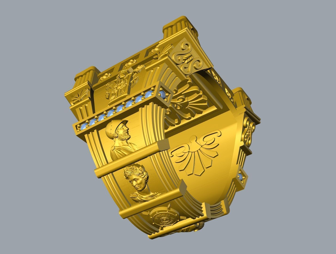 Alexander ring 3DM STL OBJ model for 3D printing and CNC 3D print model_11