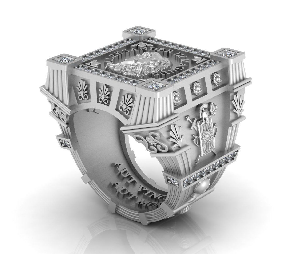 Alexander ring 3DM STL OBJ model for 3D printing and CNC 3D print model_6