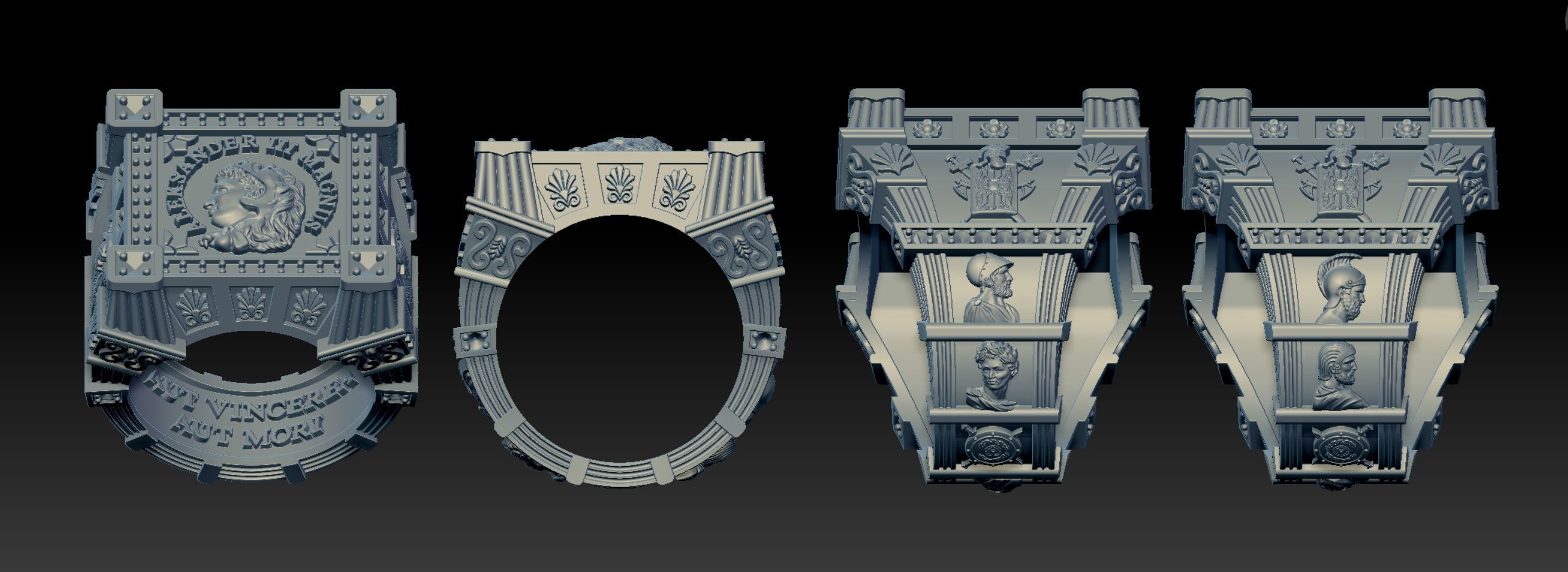 Alexander ring 3DM STL OBJ model for 3D printing and CNC 3D print model_12
