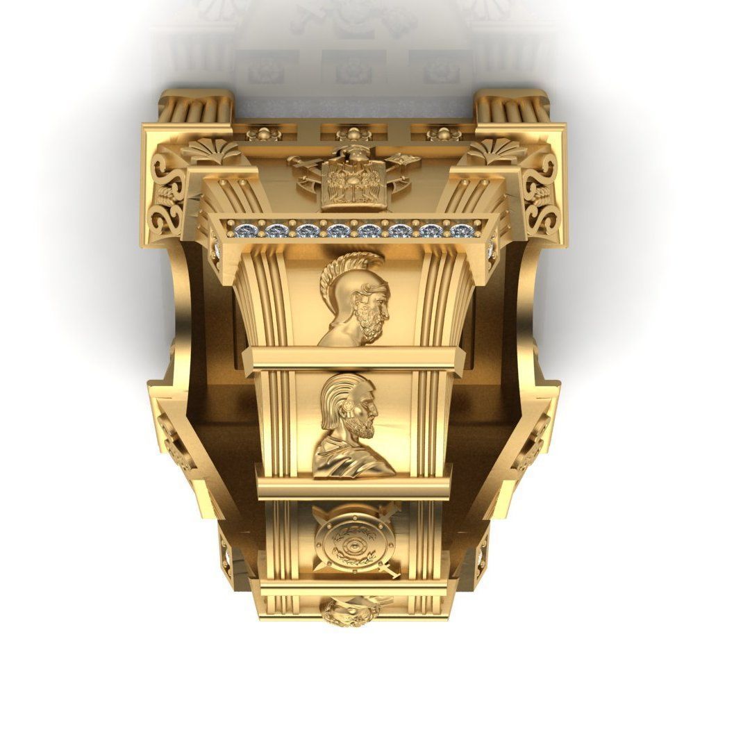 Alexander ring 3DM STL OBJ model for 3D printing and CNC 3D print model_4